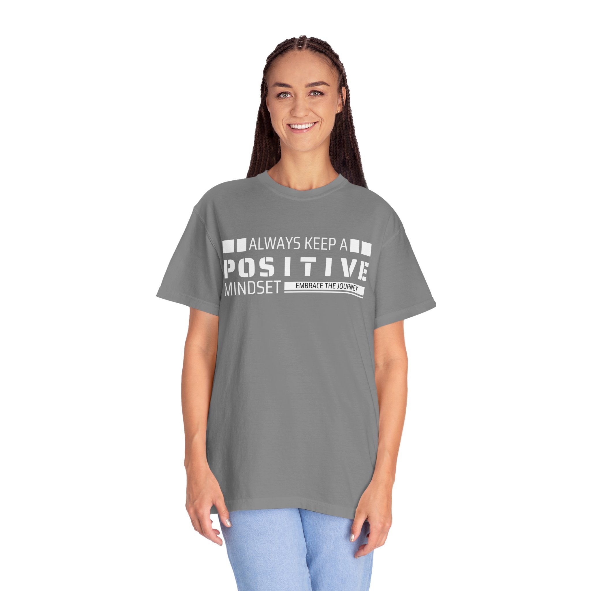 Always Keep A Positive Mindset, Graphic Design Unisex T-shirt, Casual Cotton Outwear, Gift for Him- Gift for Her, Stylish Tee, Cool Shirt, Trendy Apparel, Comfortable Top,