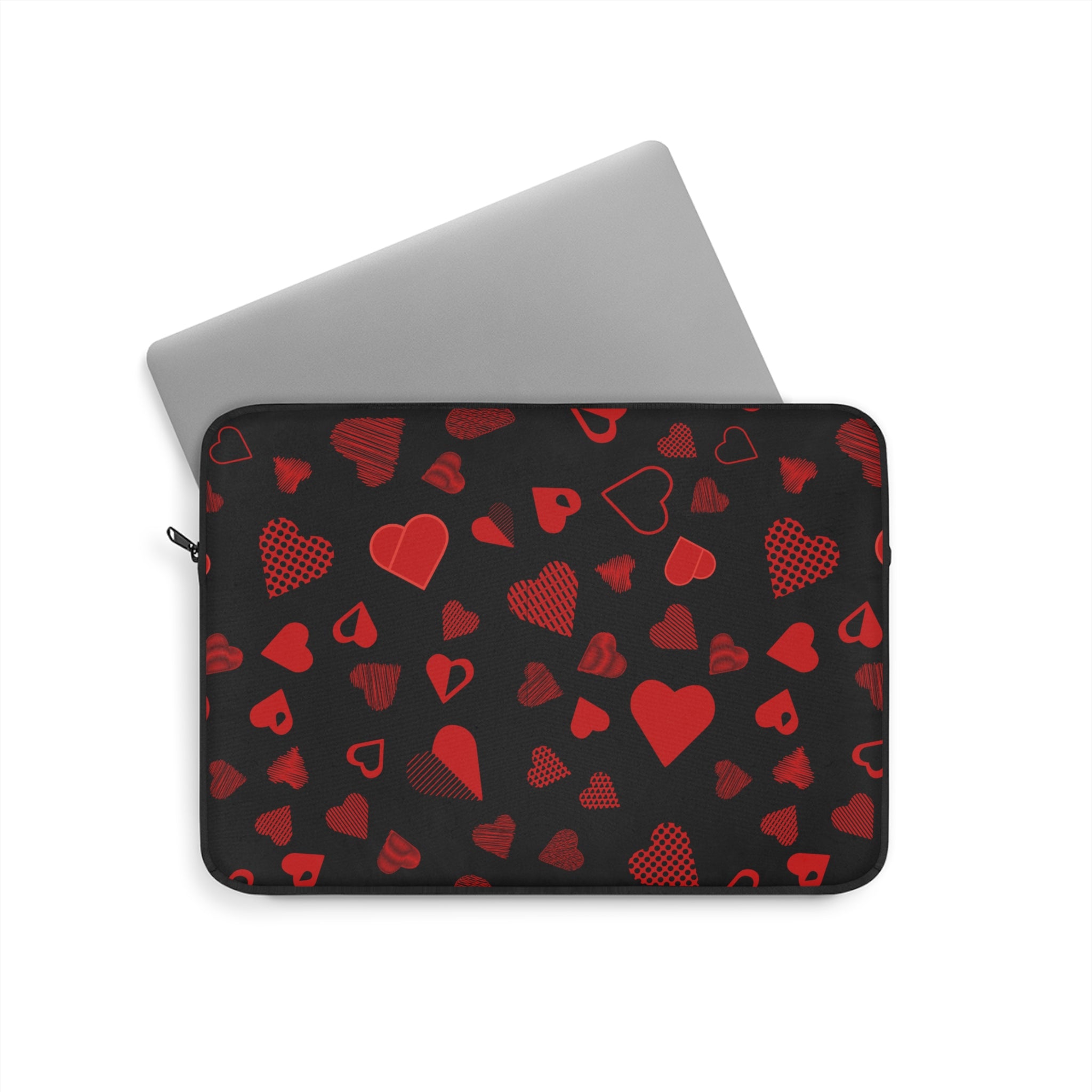 Hearts Laptop Carrying Case, Computer Sleeve | Patchwork Cottage, Laptop Sleeve - Valentine's Day Gift