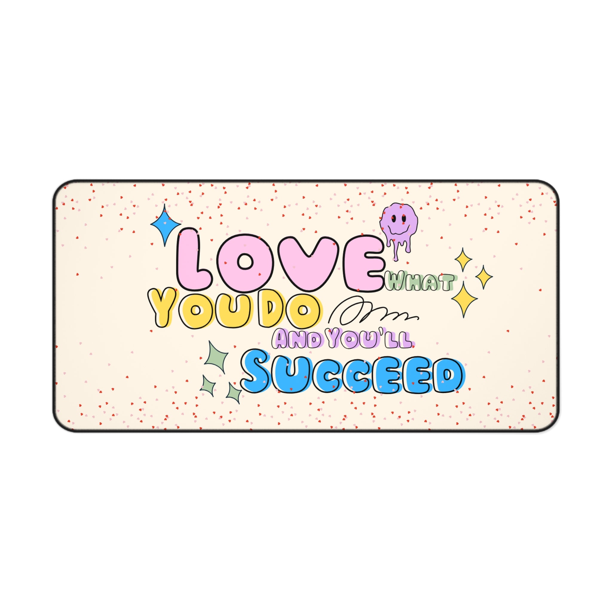 Love What You Do, Valentines Gift, Mouse Pad, Desk Matt for Desktop, Cute Desk Pad Mat, XXL Large Mouse Pad for Desk, Anti-Slip Big Mousepad with Stitched Edges, Keyboard Pad Mouse Mat for Computer