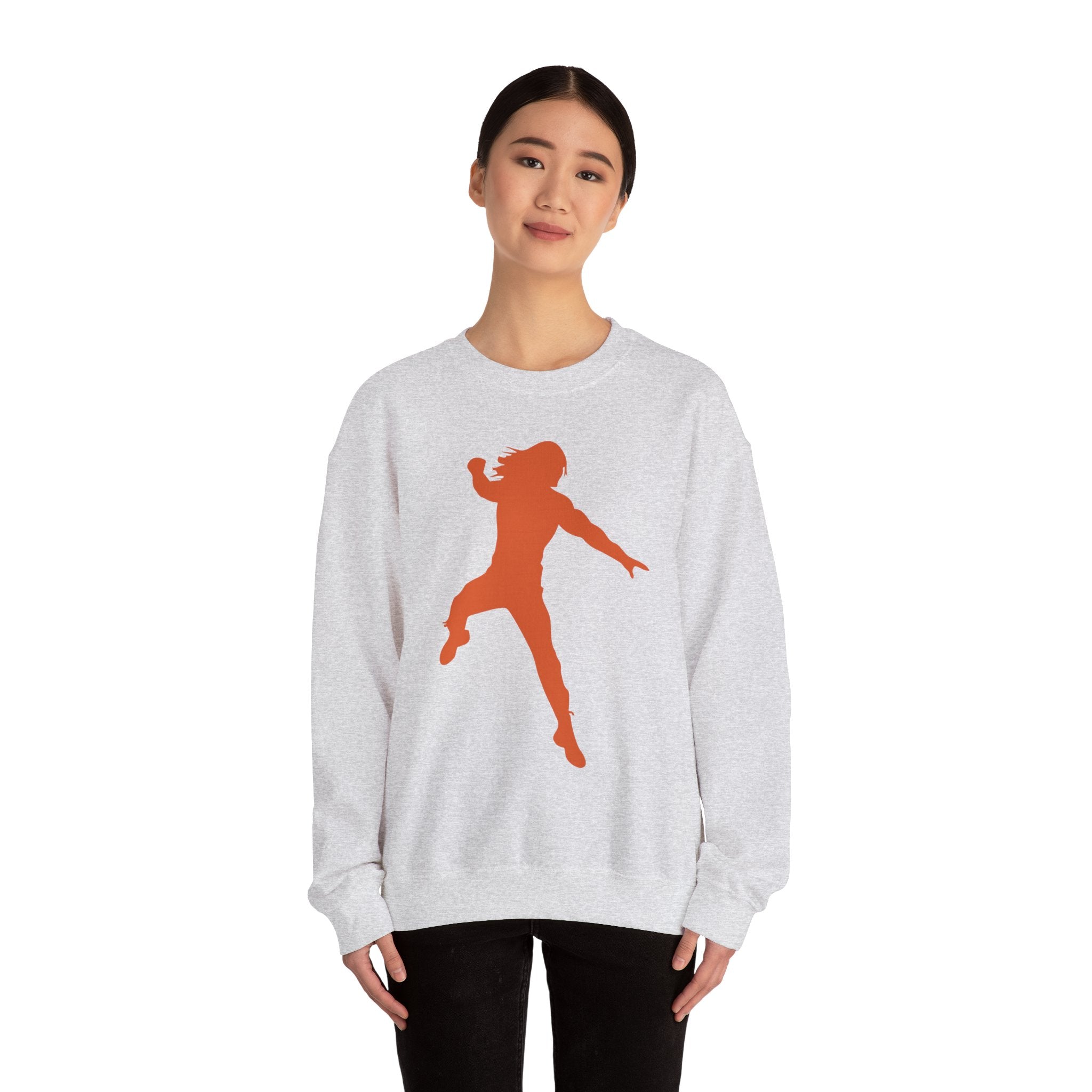 Roman Reigns Orange Design, Wrestling Fan Unisex Sweatshirt - Gift for Him or Her, Casual Outwear, Graphic Design, Heavy Blend Crewneck Sweatshirt