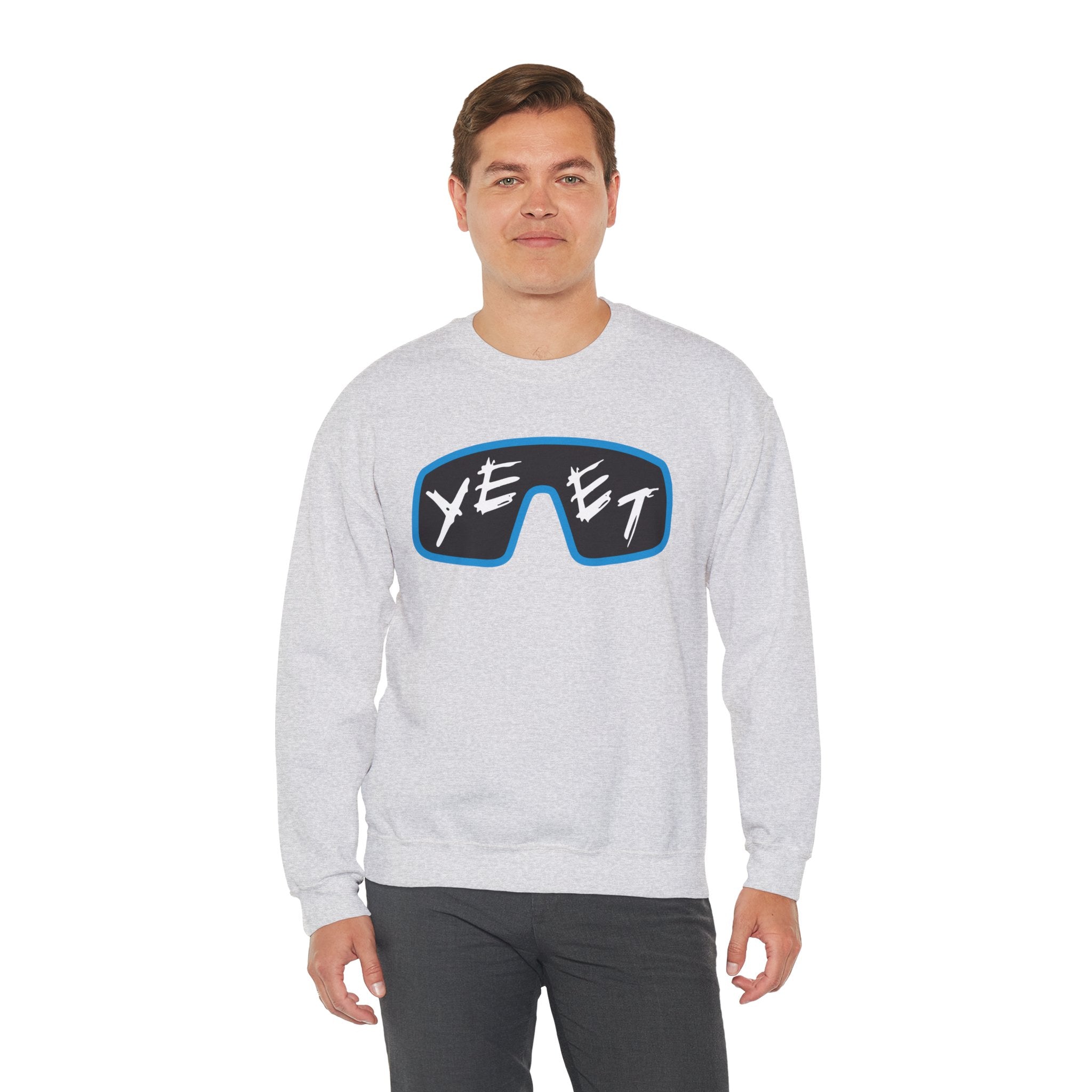 Yeet Glasses Sweatshirt, Wrestling Fan Unisex Sweatshirt - Gift for Him or Her, Casual Outwear, Heavy Blend Crewneck Sweatshirt