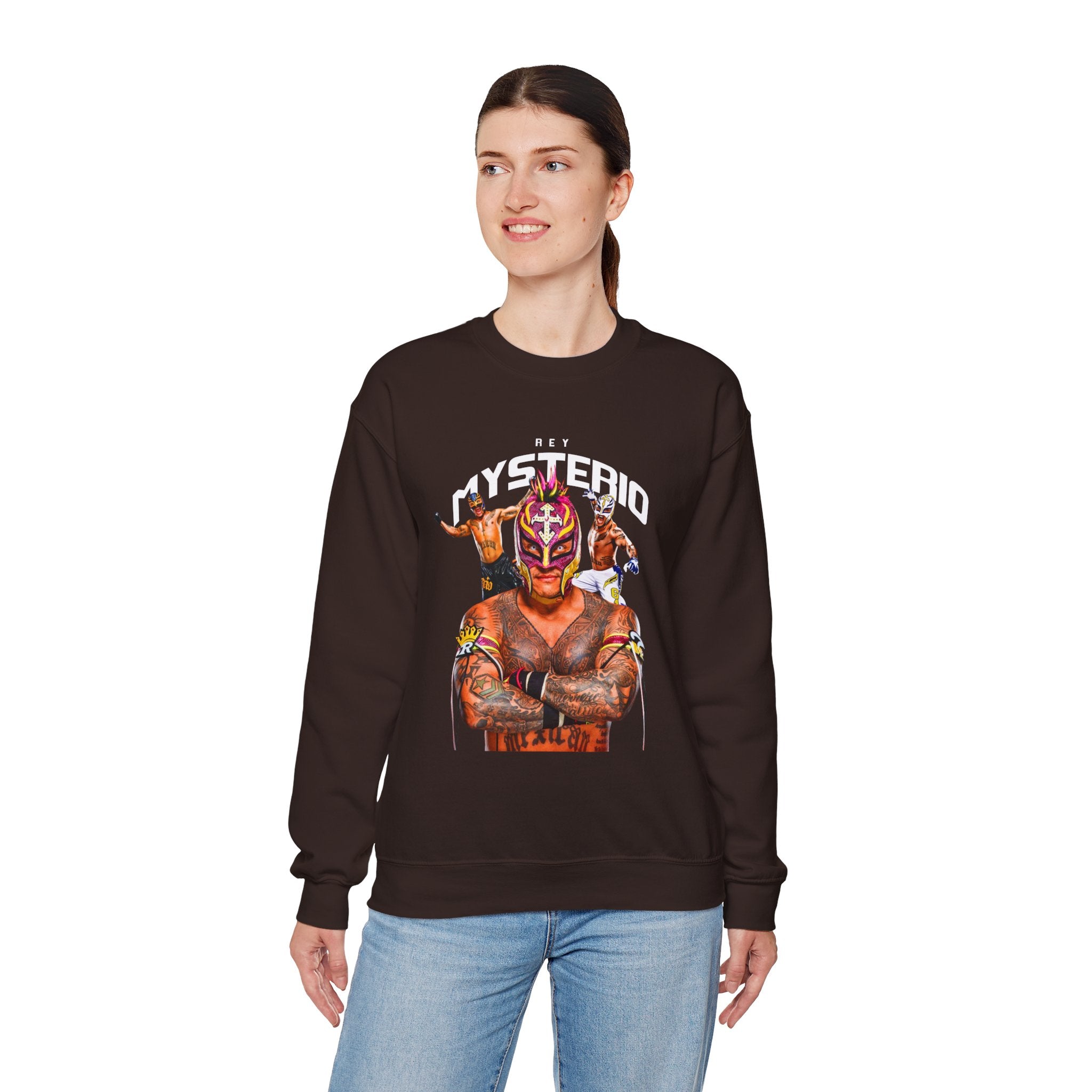 Rey Mysterio Sweatshirt, Sports Sweatshirt, Wrestling Fan Unisex Sweatshirt - Gift for Him or Her, Casual Outwear, Heavy Blend Crewneck Sweatshirt