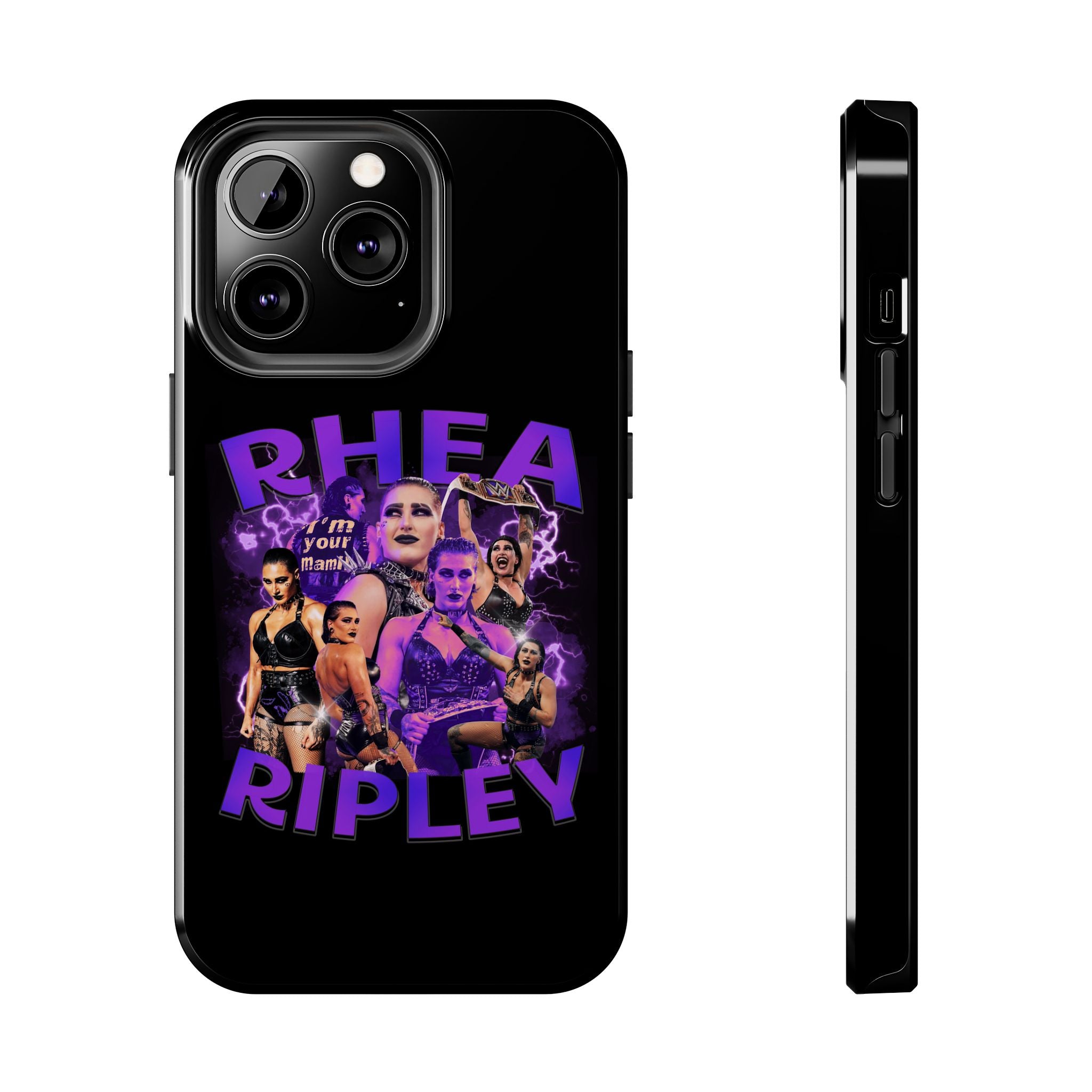 Rhea Ripley Graphic Portrait Design, iPhone and Samsung Case Cool Graphic Sports Fan Phone Case