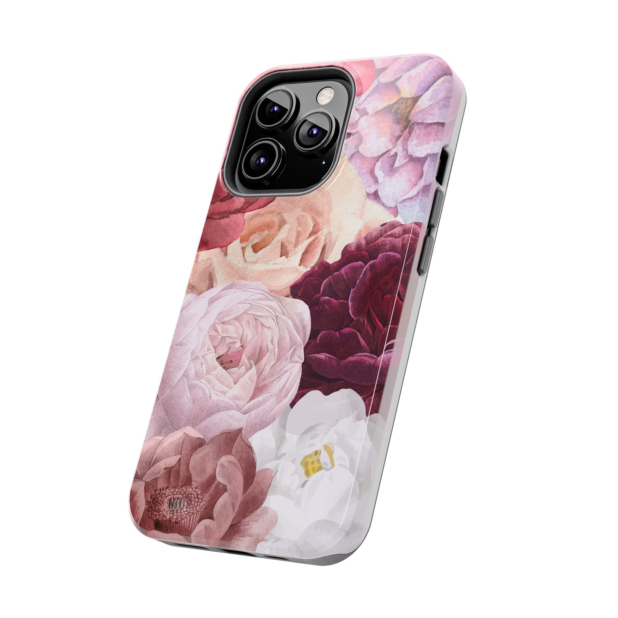 Pink Purple Watercolor Flower, Elegant Phone Cases, Stylish Phone Covers, Chic Phone Protectors, Fashionable Case for Her, Trendy Smartphone Accessories