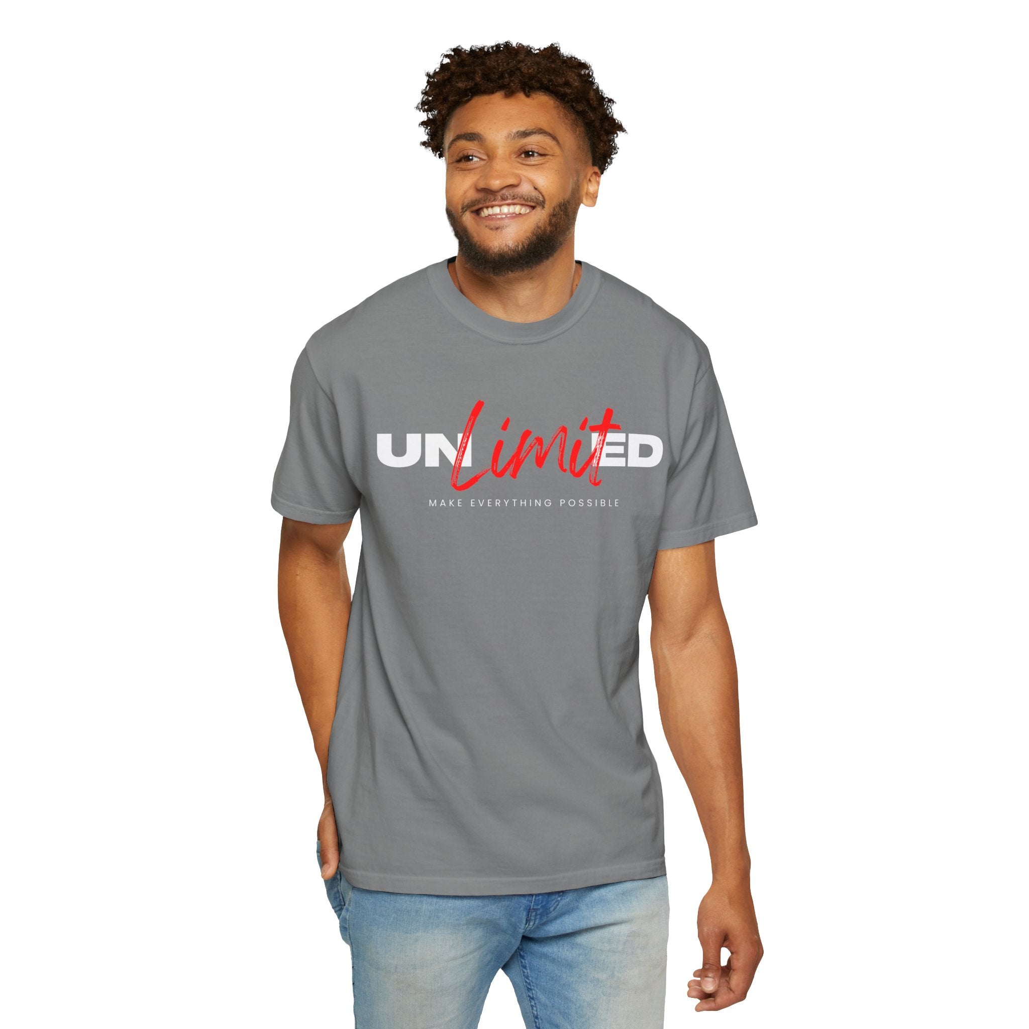 Unlimited, Make Everything Impossible, Graphic Design Unisex T-shirt, Casual Cotton Outwear, Gift for Him- Gift for Her, Stylish Tee, Cool Shirt, Trendy Apparel, Comfortable Top,