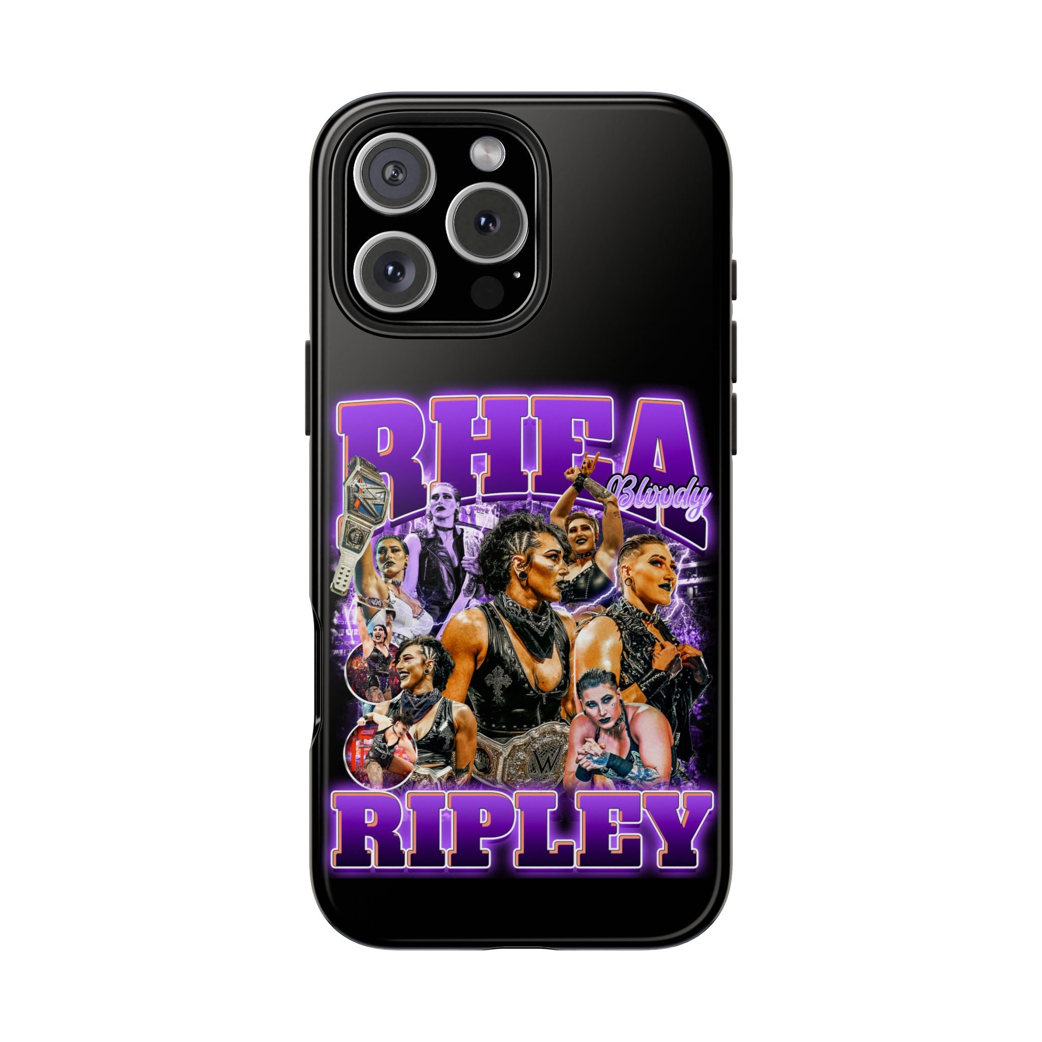 Rhea Ripley Graphic Portrait Design, iPhone and Samsung Case Cool Graphic Sports Fan Phone Case