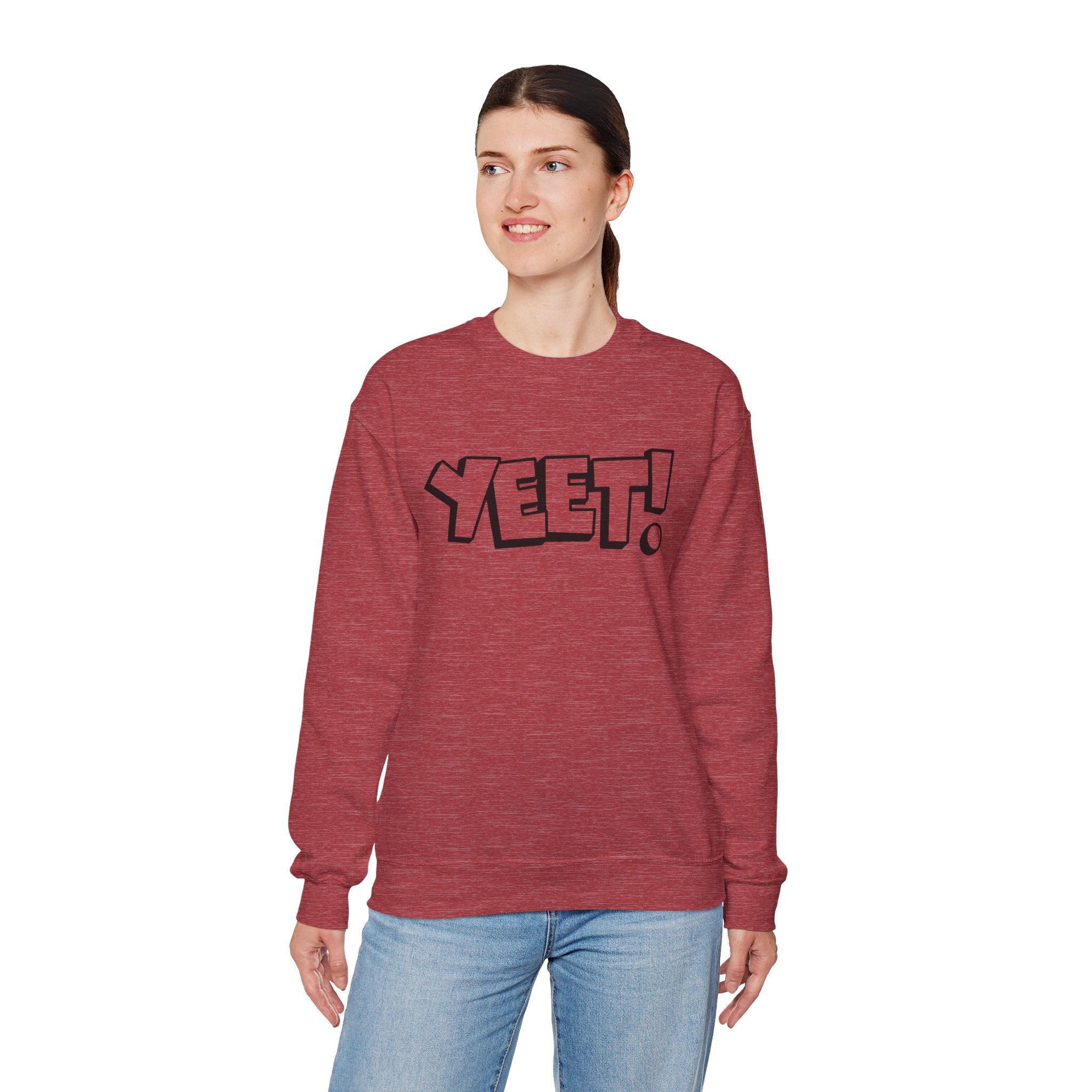 Yeet! Shirt Design, Wrestling Fan Unisex Sweatshirt - Gift for Him or Her, Casual Outwear, Graphic Design, Heavy Blend Crewneck Sweatshirt