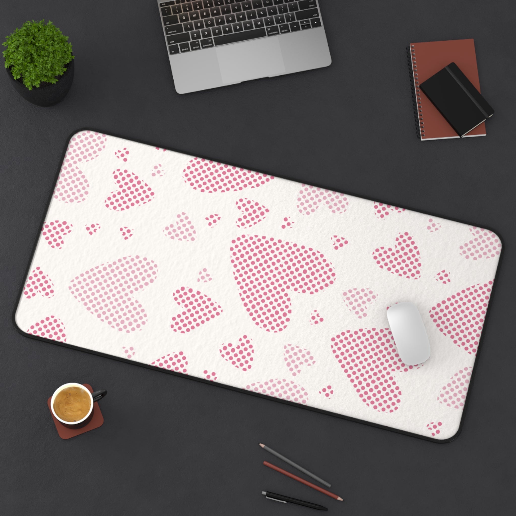 Love Zoom, Valentines Gift, Mouse Pad, Desk Matt for Desktop, Cute Desk Pad Mat, XXL Large Mouse Pad for Desk, Anti-Slip Big Mousepad with Stitched Edges, Keyboard Pad Mouse Mat for Computer