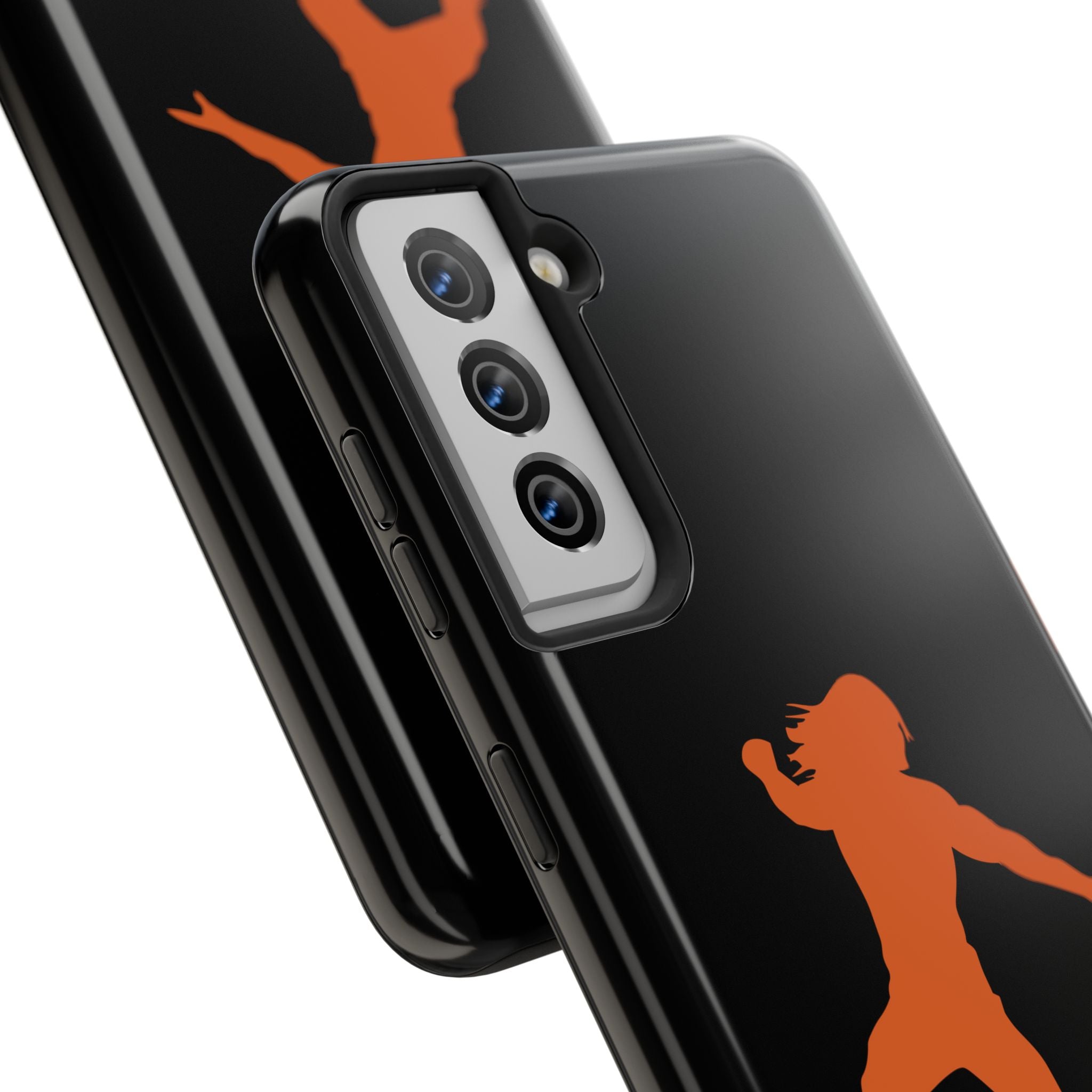 Roman Reigns Jump Orange Graphic Design, iPhone and Samsung Case Cool Graphic Sports Fan Phone Case