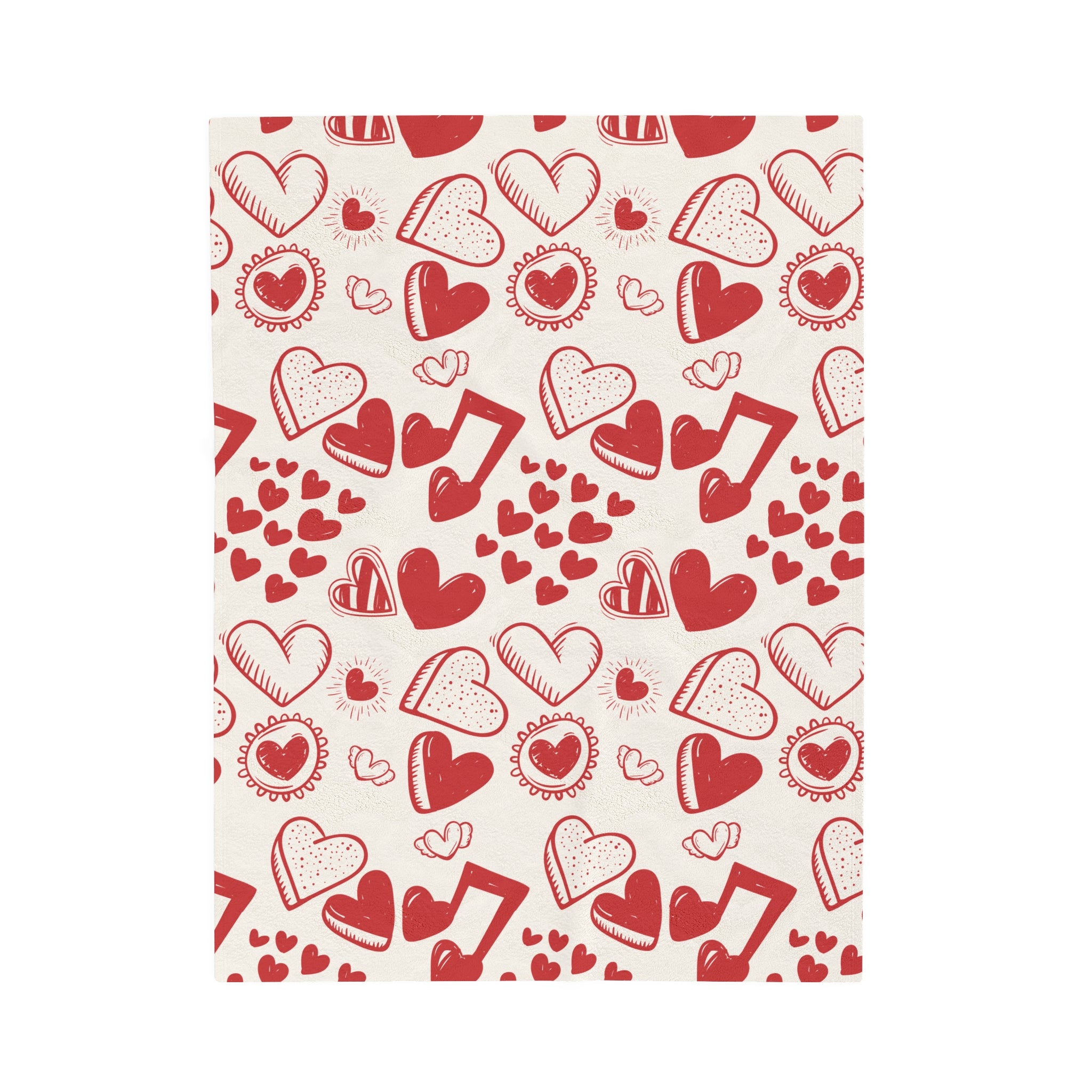 Fleece Blanket - Red Doodle - Valentine's Couple Gifts for Men, Women - Super Cozy Comfy - Christmas, Wedding, Anniversary, Birthday Gifts for Him, Her, Gifts for Boyfriend, Girlfriend