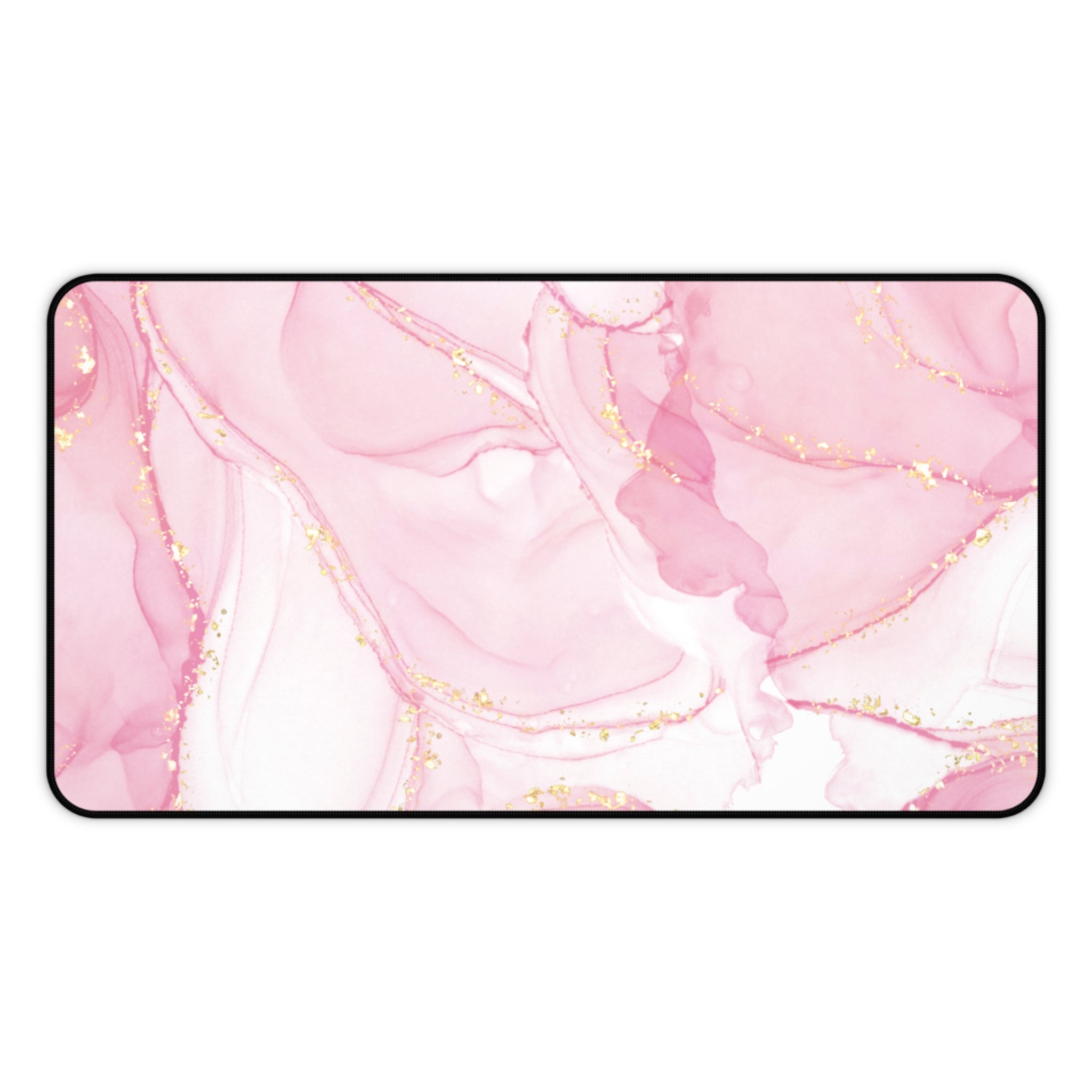 Pink Marble Design Valentines Gift, Mouse Pad, Desk Matt for Desktop, Cute Desk Pad Mat, XXL Large Mouse Pad for Desk, Anti-Slip Big Mousepad with Stitched Edges, Keyboard Pad Mouse Mat for Computer