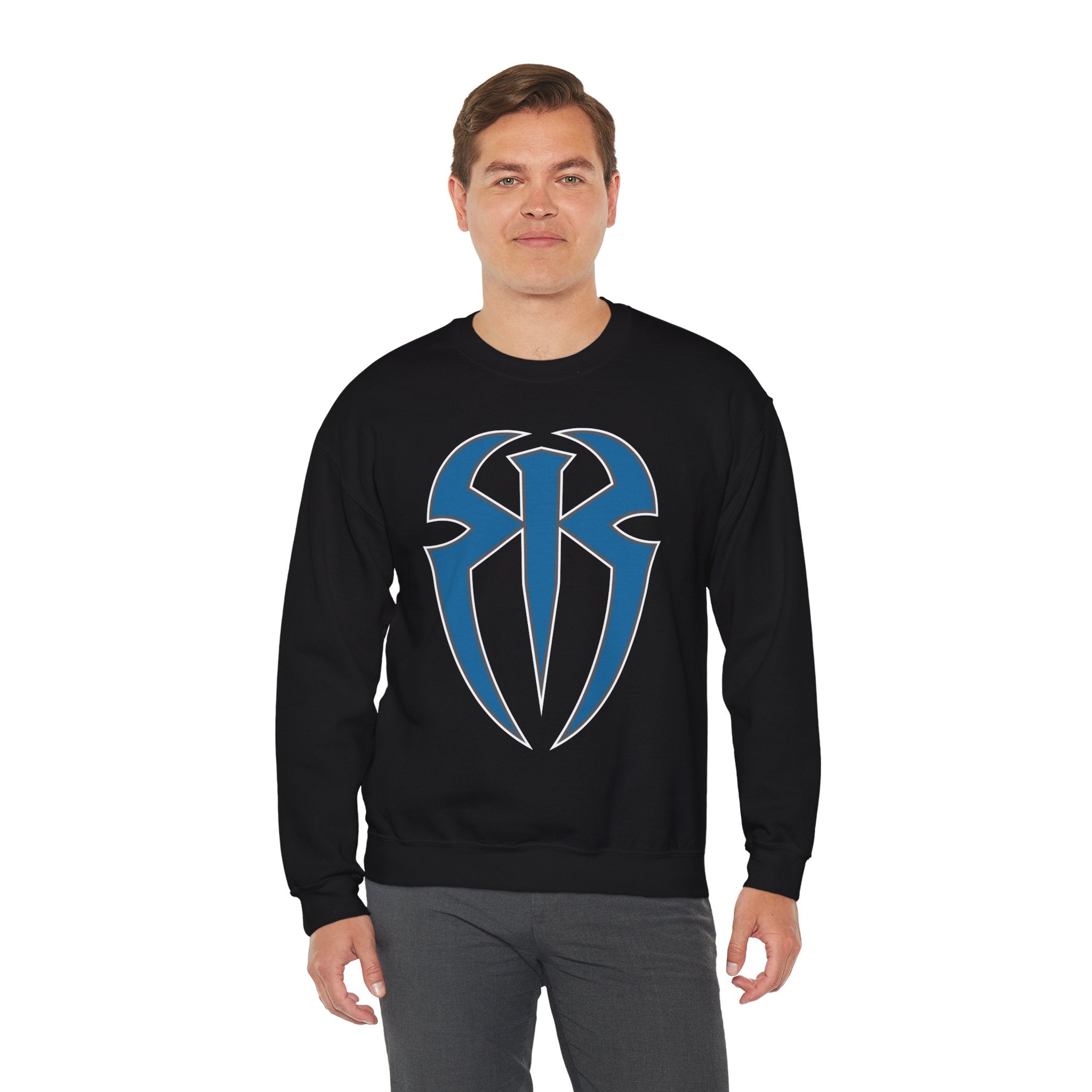 Roman Reigns Cool Graphic Design, Wrestling Fan Unisex Sweatshirt - Gift for Him or Her, Casual Outwear, Heavy Blend Crewneck Sweatshirt