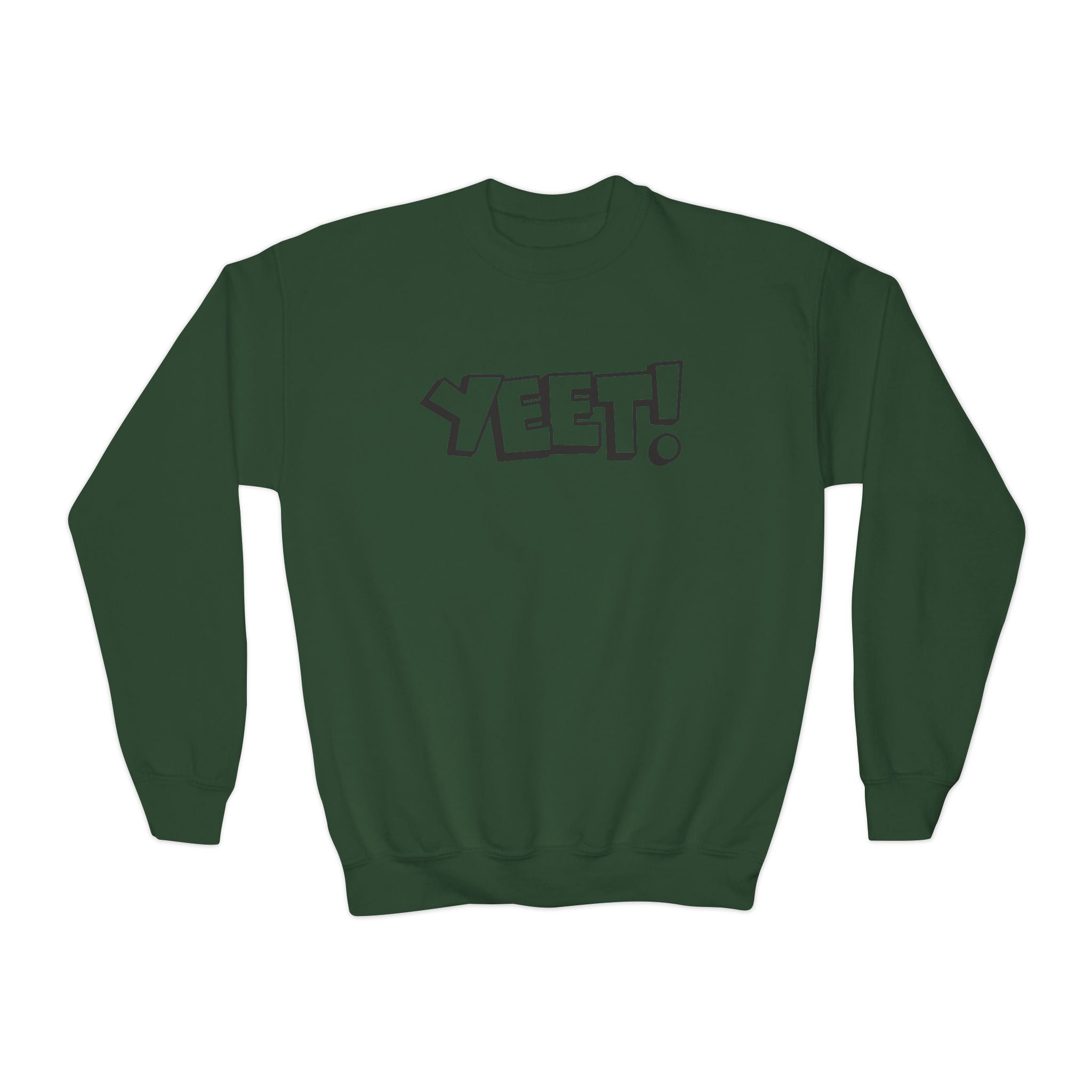 Yeet, Youth Sports Fan Crewneck Sweatshirt for Kids, Perfect Gift for Kids, Unisex Sweatshirt, Casual Outwear, Graphic Sweatshirt