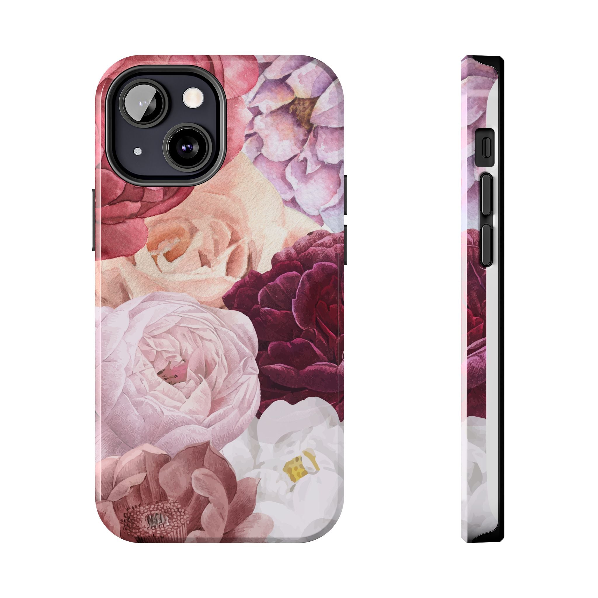 Pink Purple Watercolor Flower, Elegant Phone Cases, Stylish Phone Covers, Chic Phone Protectors, Fashionable Case for Her, Trendy Smartphone Accessories