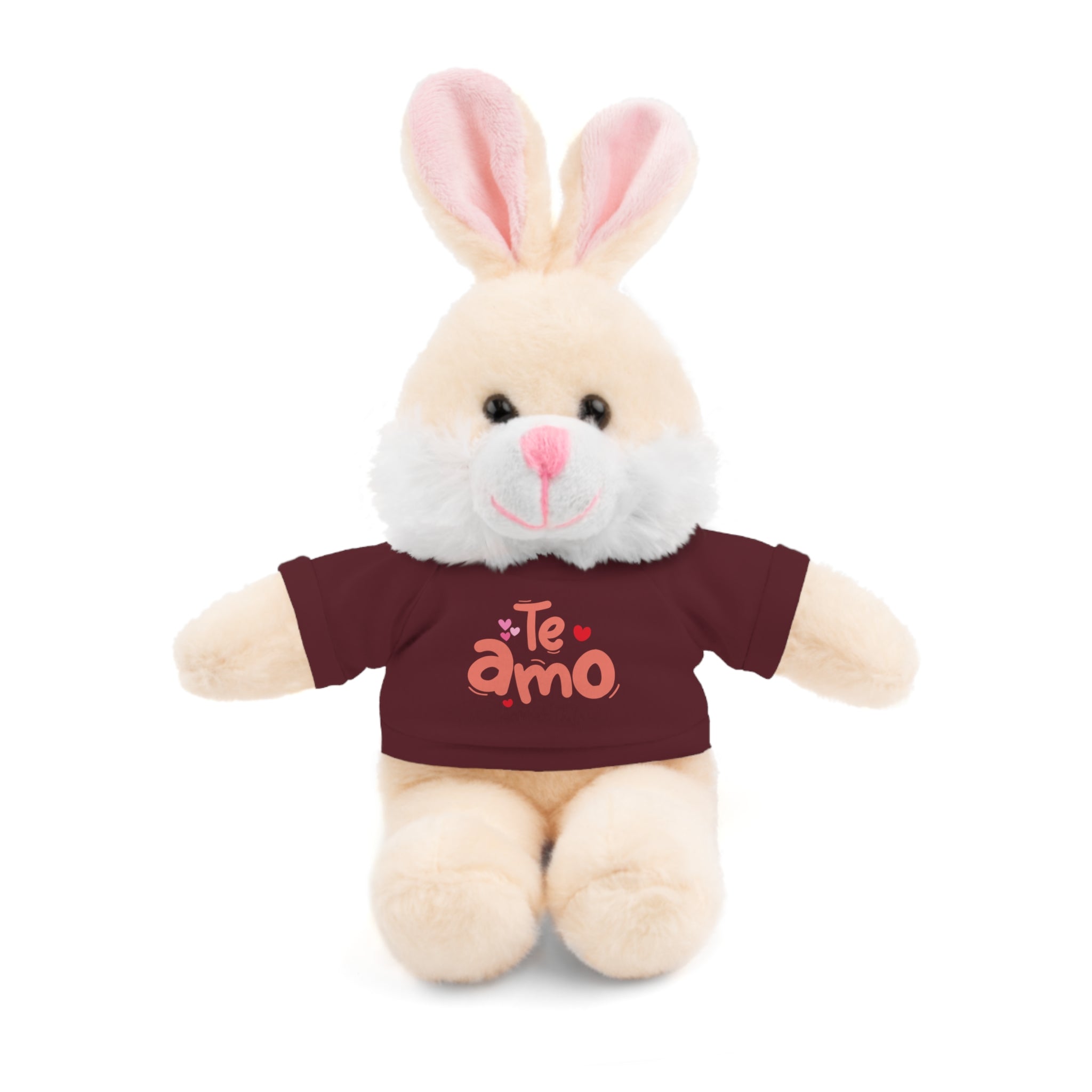 Cute Teddy Bear Plushy, Te Amo, Stuffed Animals Shirt Printed, Suitable for Soft Valentine's Day Gift