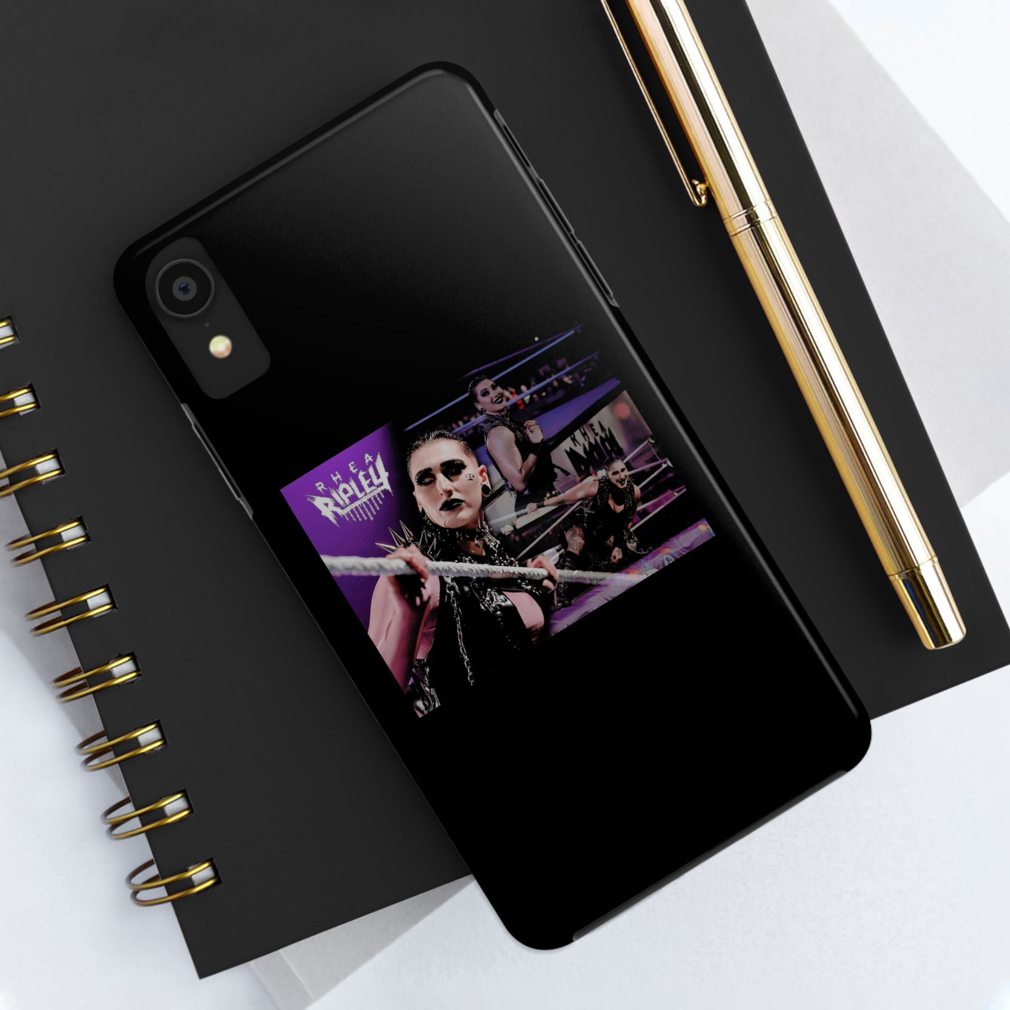 Rhea Ripley Wrap Graphic Portrait Design, iPhone and Samsung Case Cool Graphic Sports Fan Phone Case