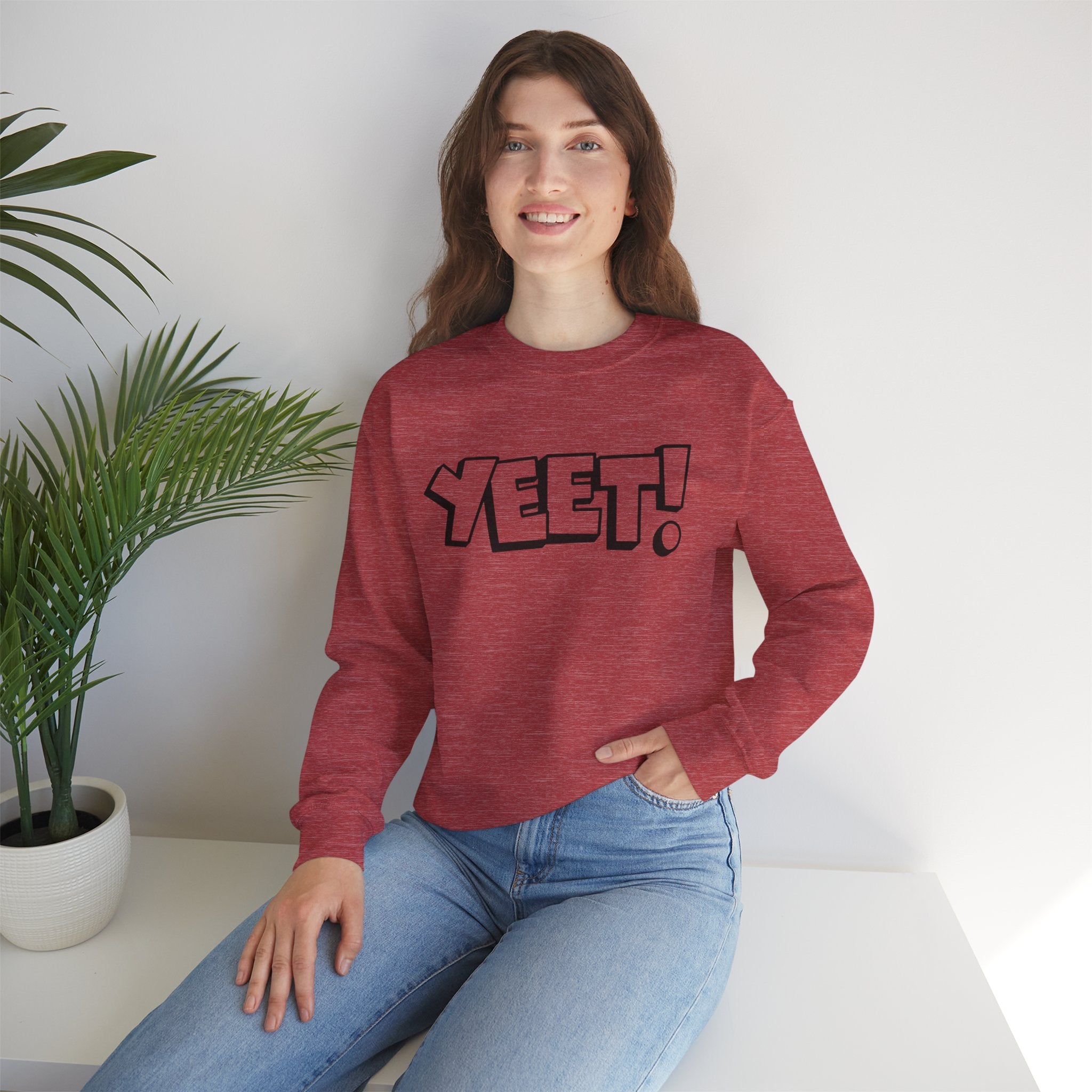 Yeet! Shirt Design, Wrestling Fan Unisex Sweatshirt - Gift for Him or Her, Casual Outwear, Graphic Design, Heavy Blend Crewneck Sweatshirt