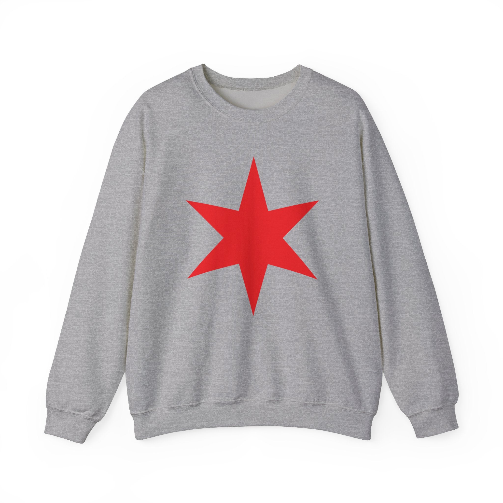 Chicago Star Sweatshirt, Wrestling Fan Unisex Sweatshirt - Gift for Him or Her, Casual Outwear, Heavy Blend Crewneck Sweatshirt