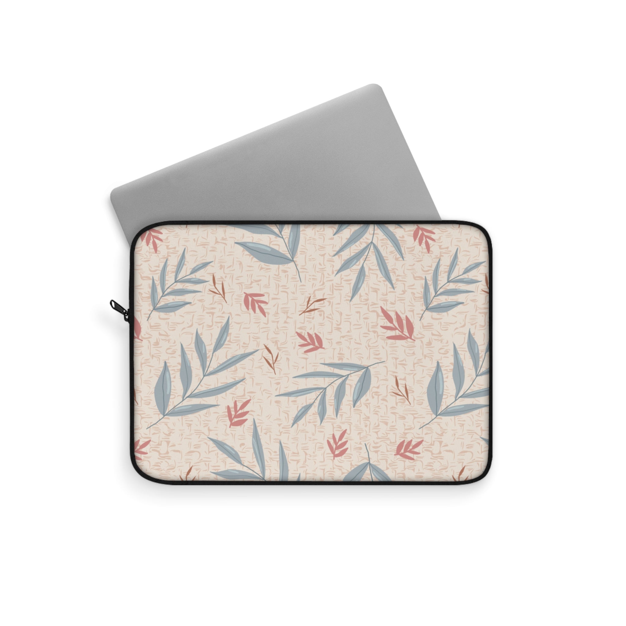 Beige Red Modern Pattern Laptop Carrying Case, Computer Sleeve | Patchwork Cottage, Laptop Sleeve - Valentine's Day Gift