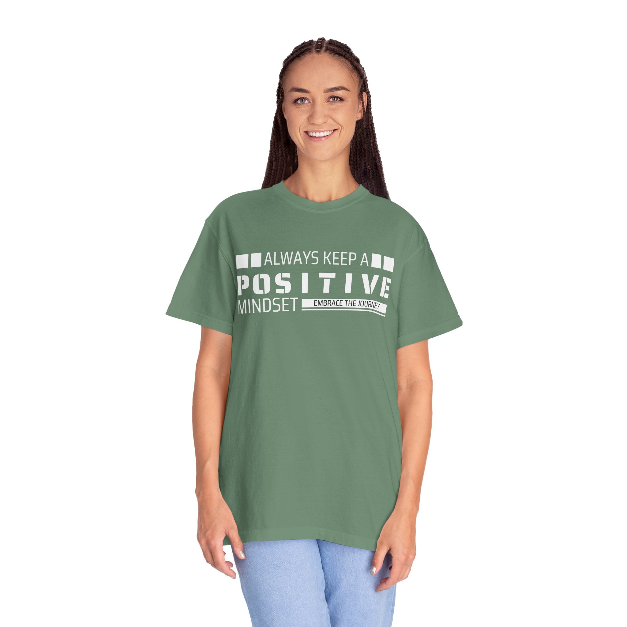 Always Keep A Positive Mindset, Graphic Design Unisex T-shirt, Casual Cotton Outwear, Gift for Him- Gift for Her, Stylish Tee, Cool Shirt, Trendy Apparel, Comfortable Top,