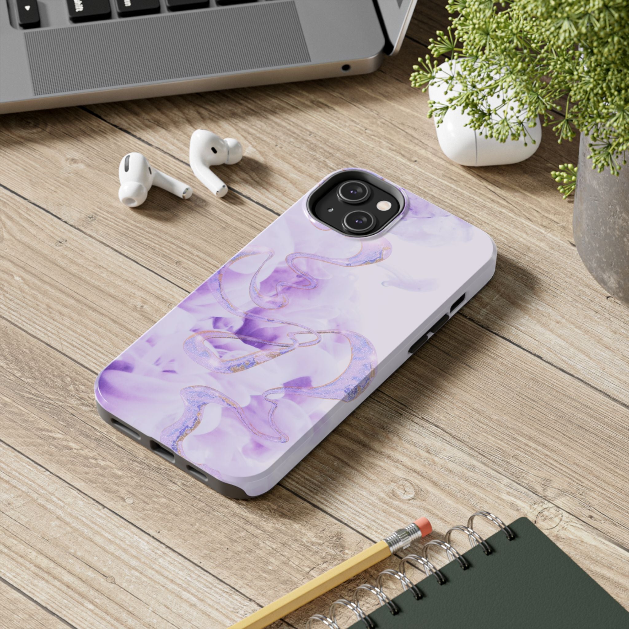 Abstract Purple Fluid Design, Elegant Phone Cases, Stylish Phone Covers, Chic Phone Protectors, Fashionable Case for Her, Trendy Smartphone Accessories