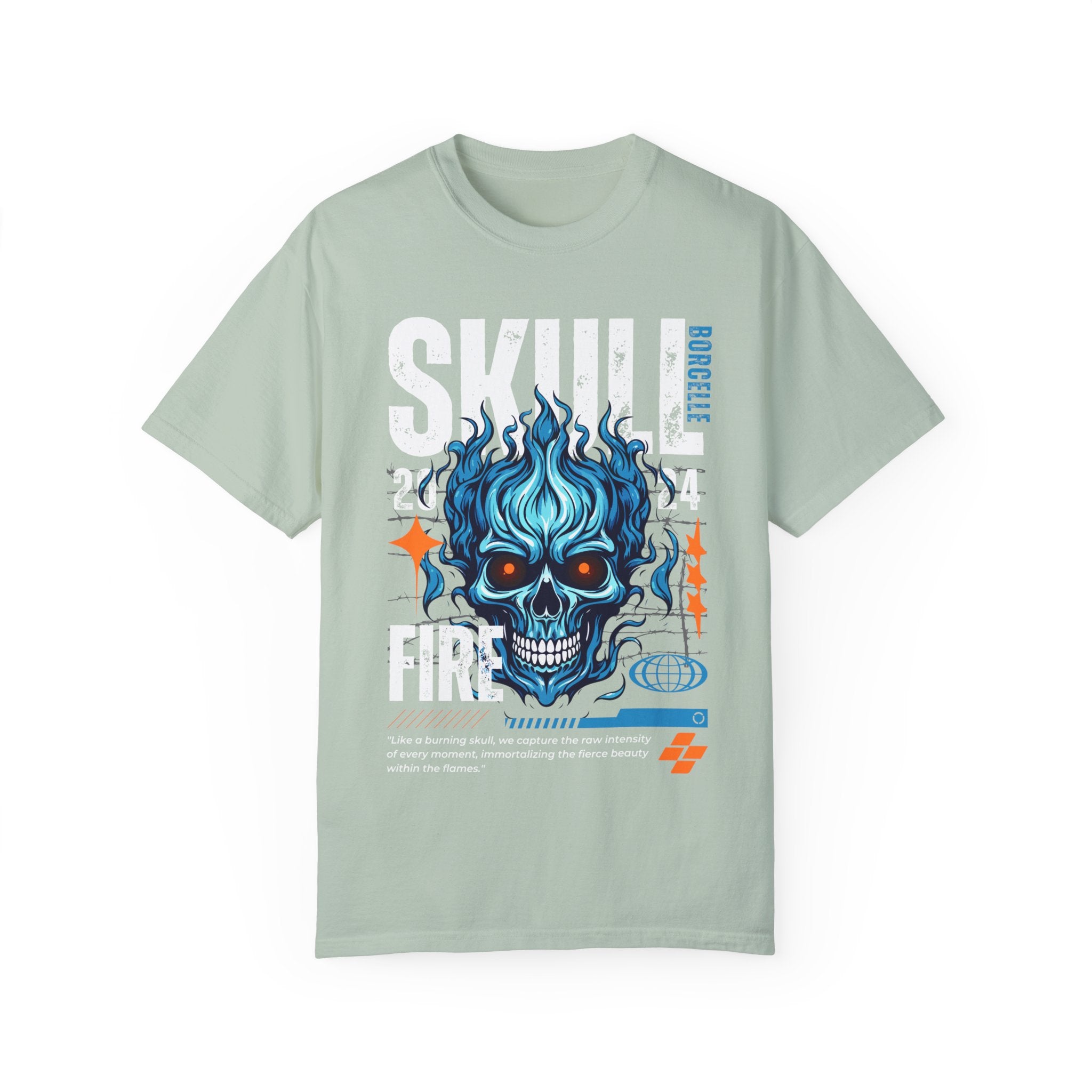 Skull Fire, Graphic Design Unisex T-shirt, Casual Cotton Outwear, Gift for Him- Gift for Her, Stylish Tee, Cool Shirt, Trendy Apparel, Comfortable Top,