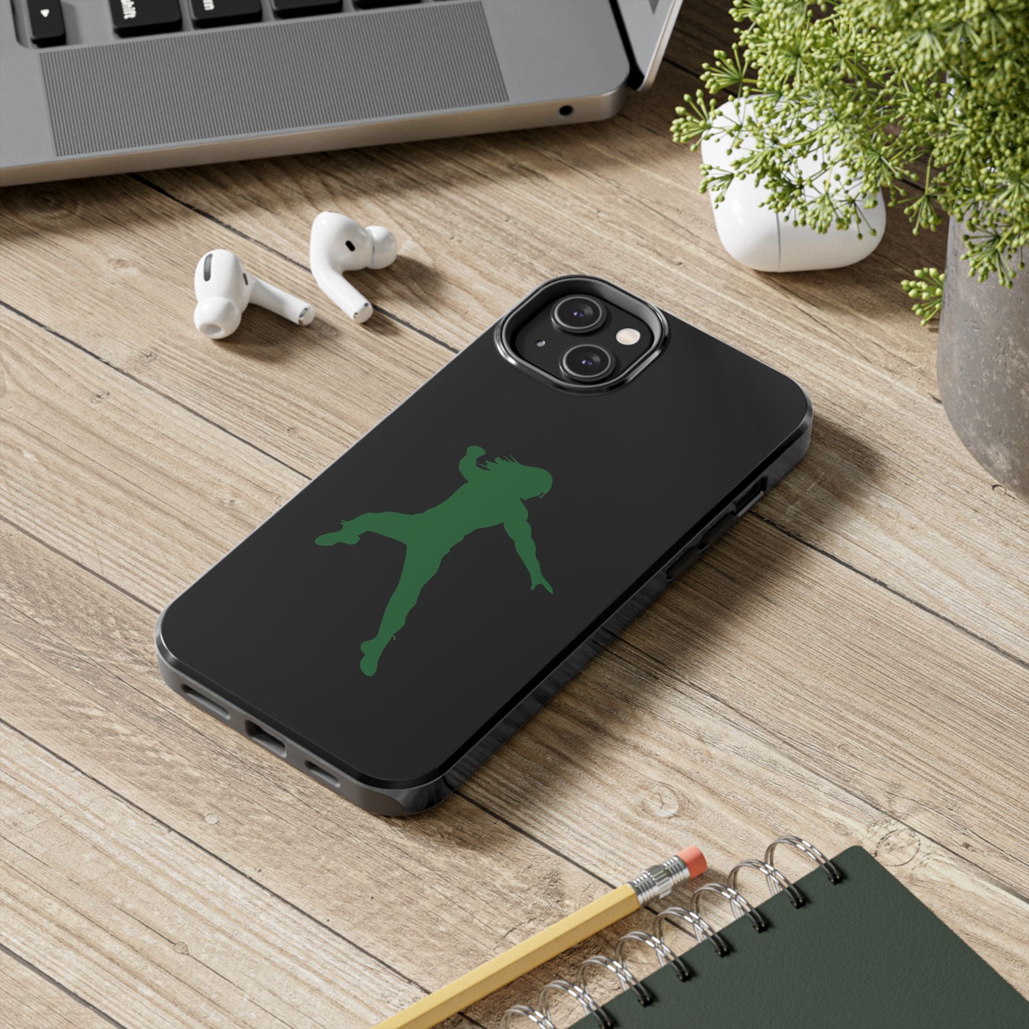 Roman Reigns Jump Green Graphic Design, iPhone and Samsung Case Cool Graphic Sports Fan Phone Case