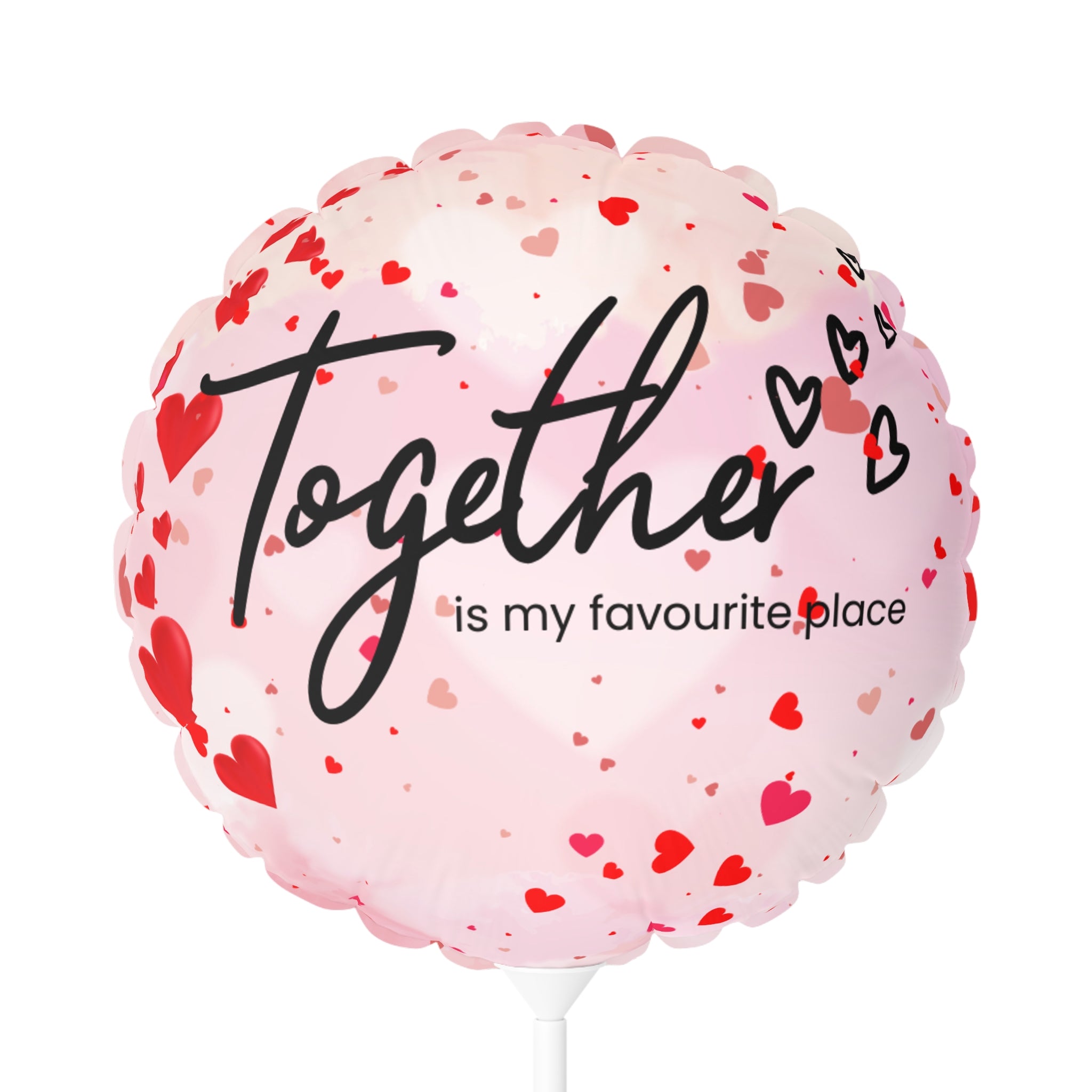 Happy  Valentine's Day- Red-White- Balloons, Romantic Heart-Shaped Decorations and Words, Love Party Supplies, Anniversary Celebration