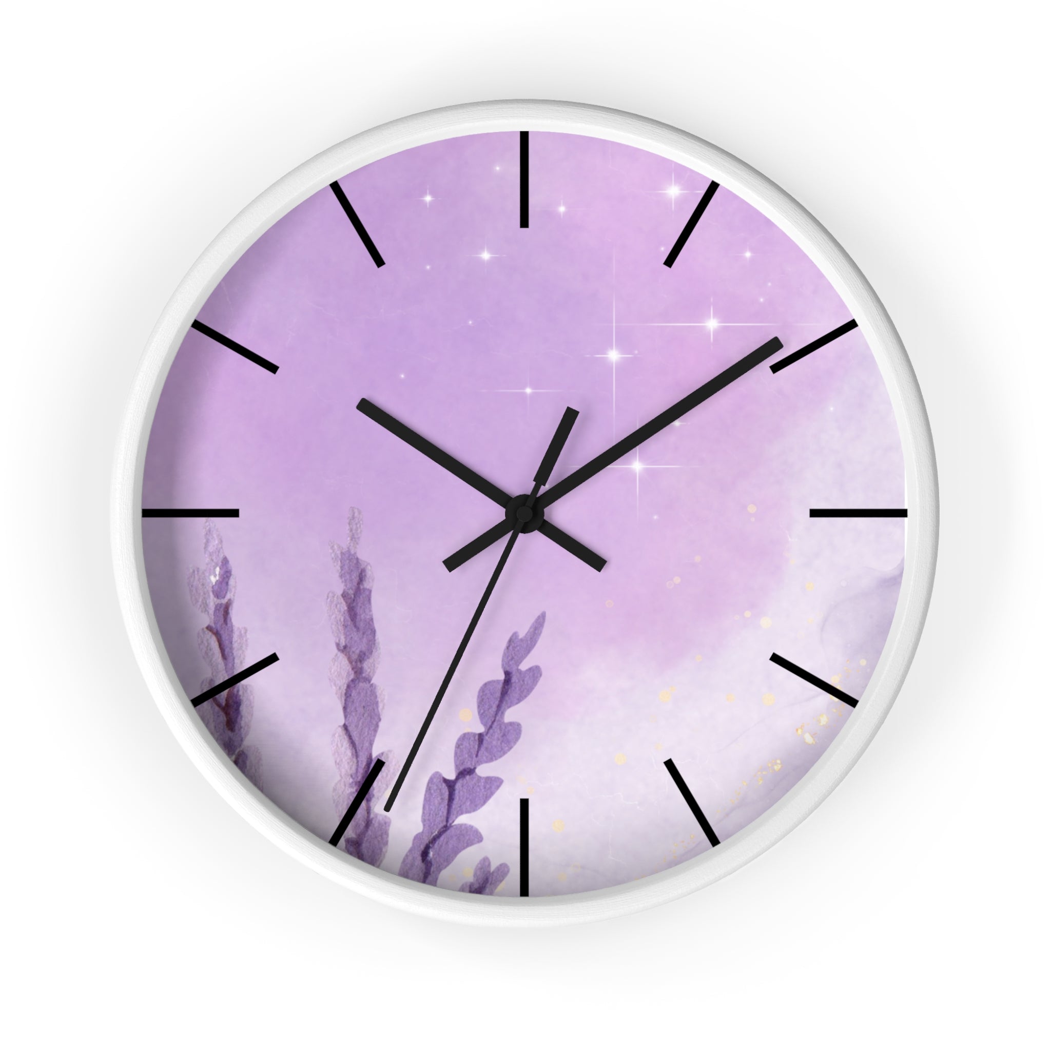 Purple Minimalist Elegant Wall Clock, Home Decor, Wall Art, Modern Decor for Home, Office, and Living Room