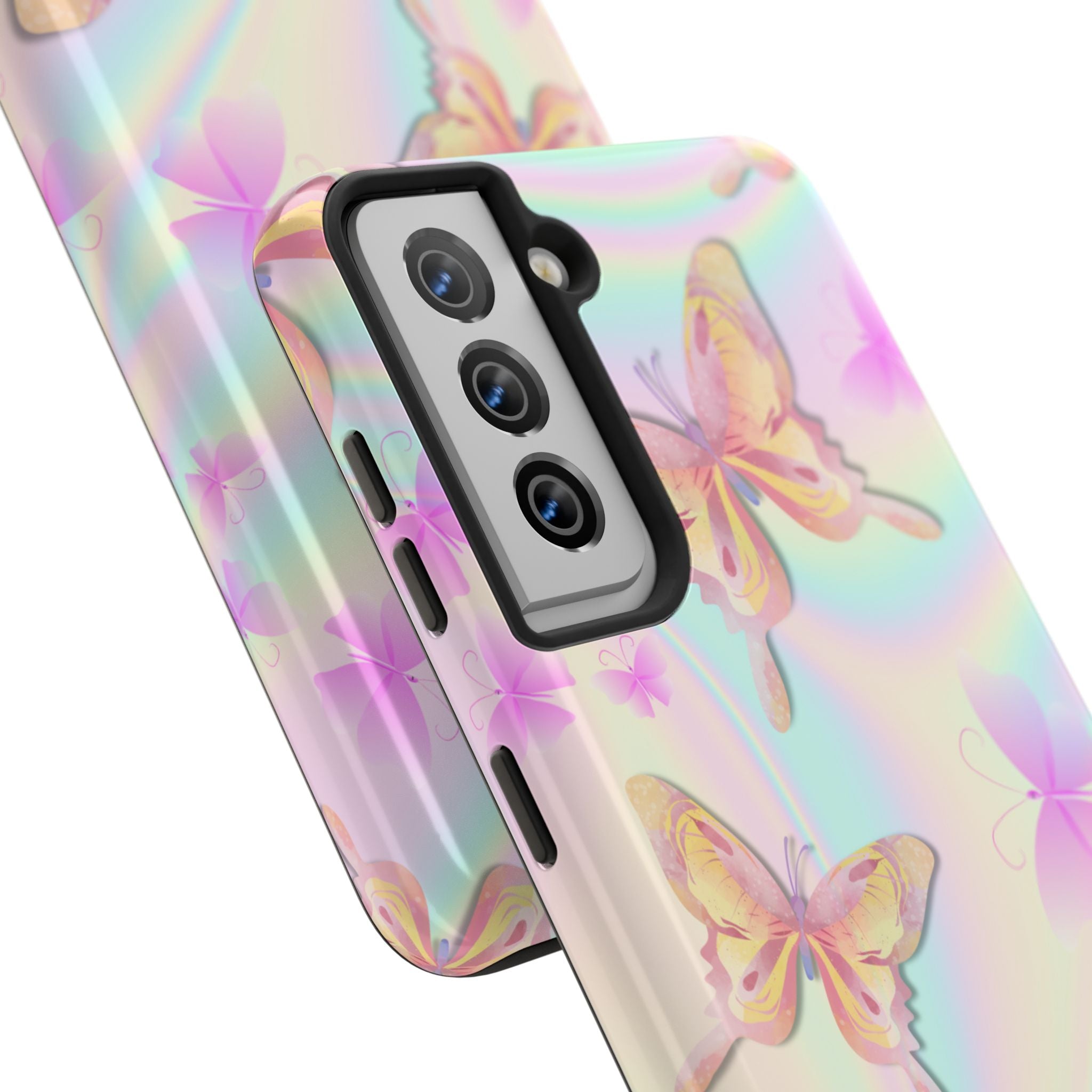 Pink and Purple Gradient Butterfly, Elegant Phone Cases, Stylish Phone Covers, Chic Phone Protectors, Fashionable Case for Her, Trendy Smartphone Accessories