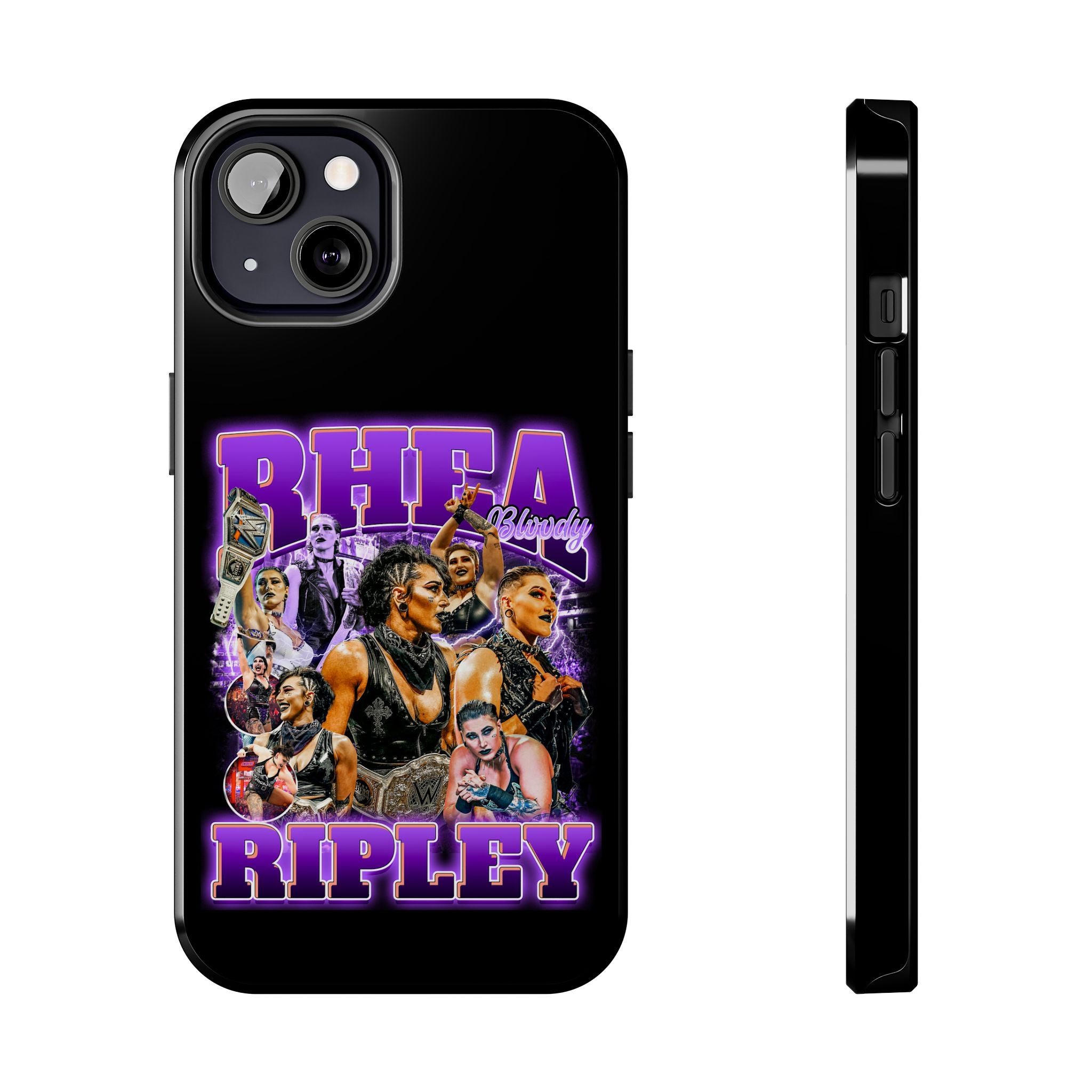 Rhea Ripley Graphic Portrait Design, iPhone and Samsung Case Cool Graphic Sports Fan Phone Case