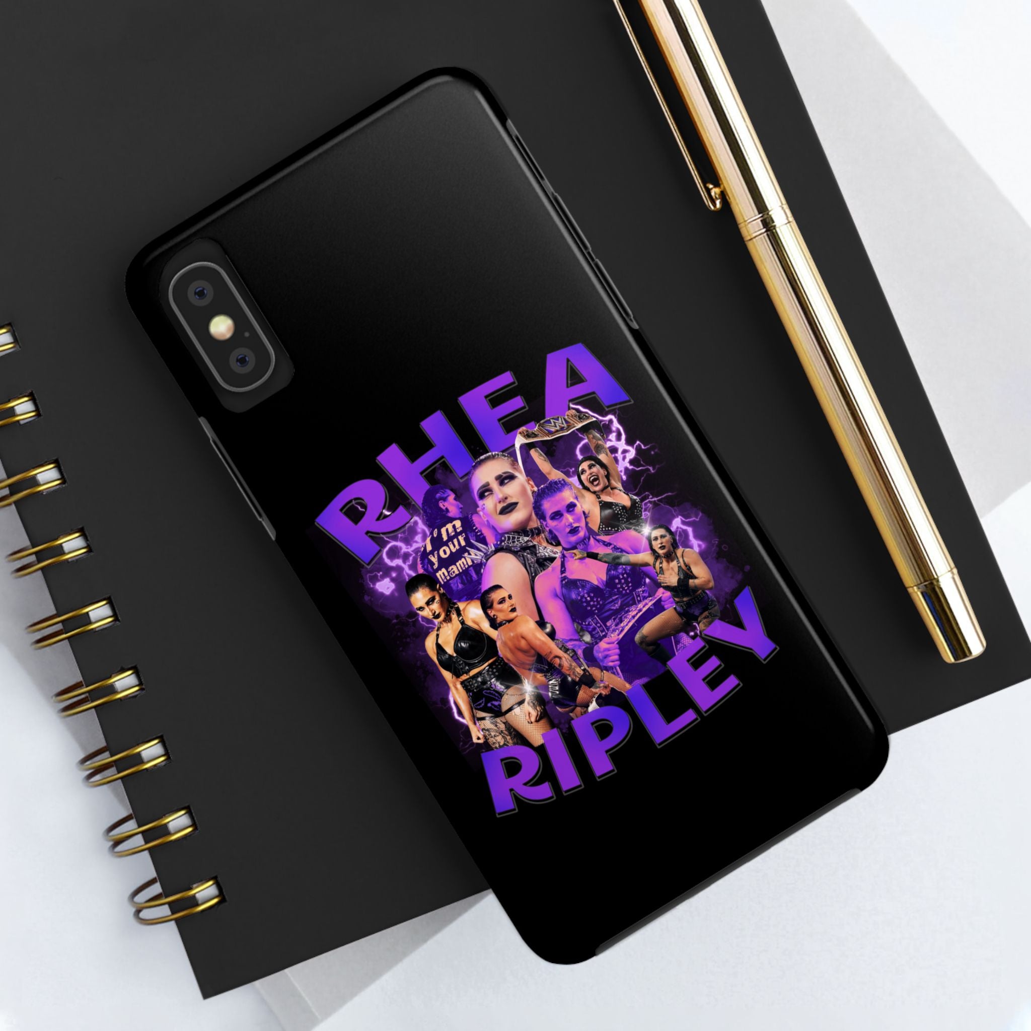 Rhea Ripley Graphic Portrait Design, iPhone and Samsung Case Cool Graphic Sports Fan Phone Case