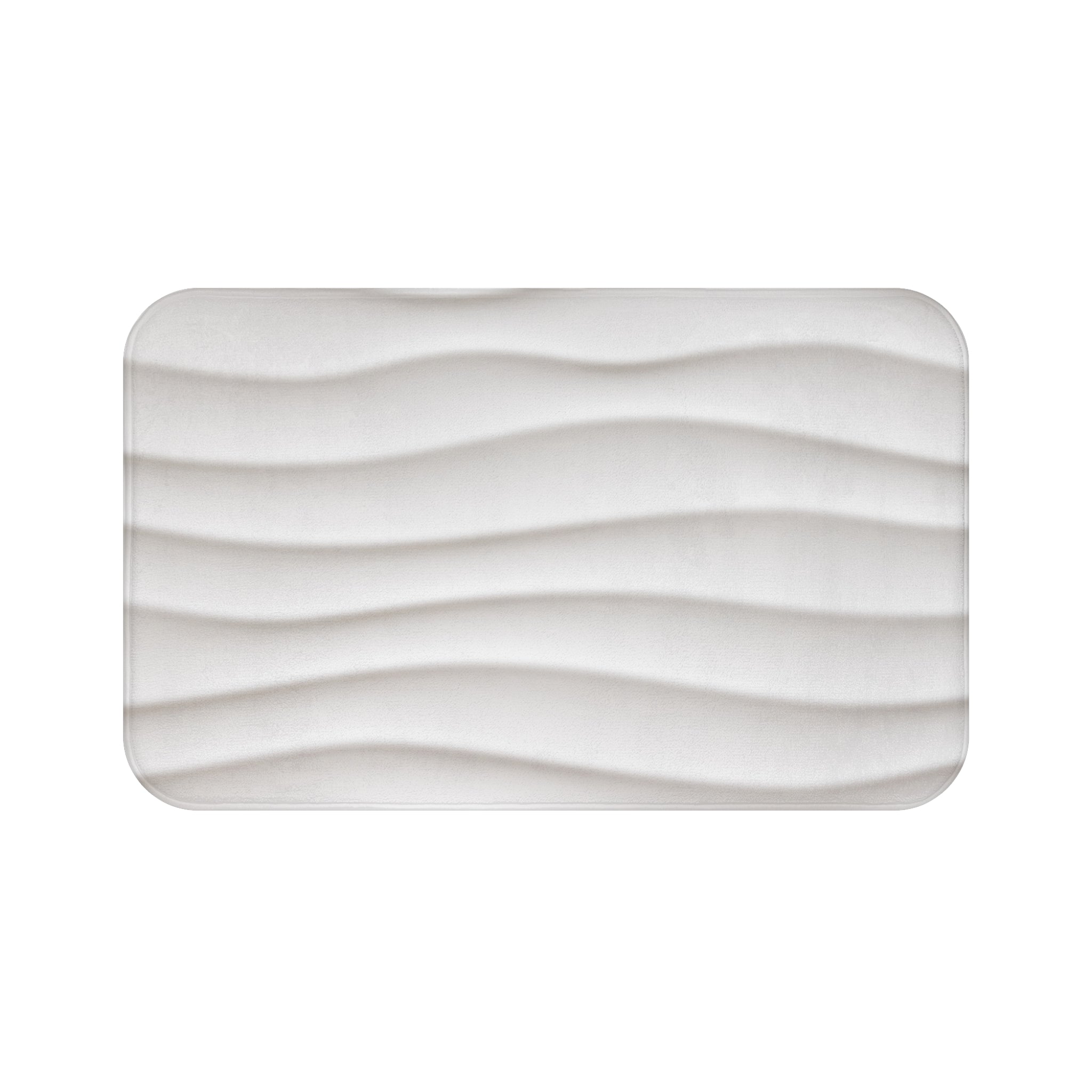 Sand White Memory Foam Microfiber Bath Mat - Extra Soft Non-Slip Plush Rug, Machine Washable, Bathroom Floor, Tub & Shower