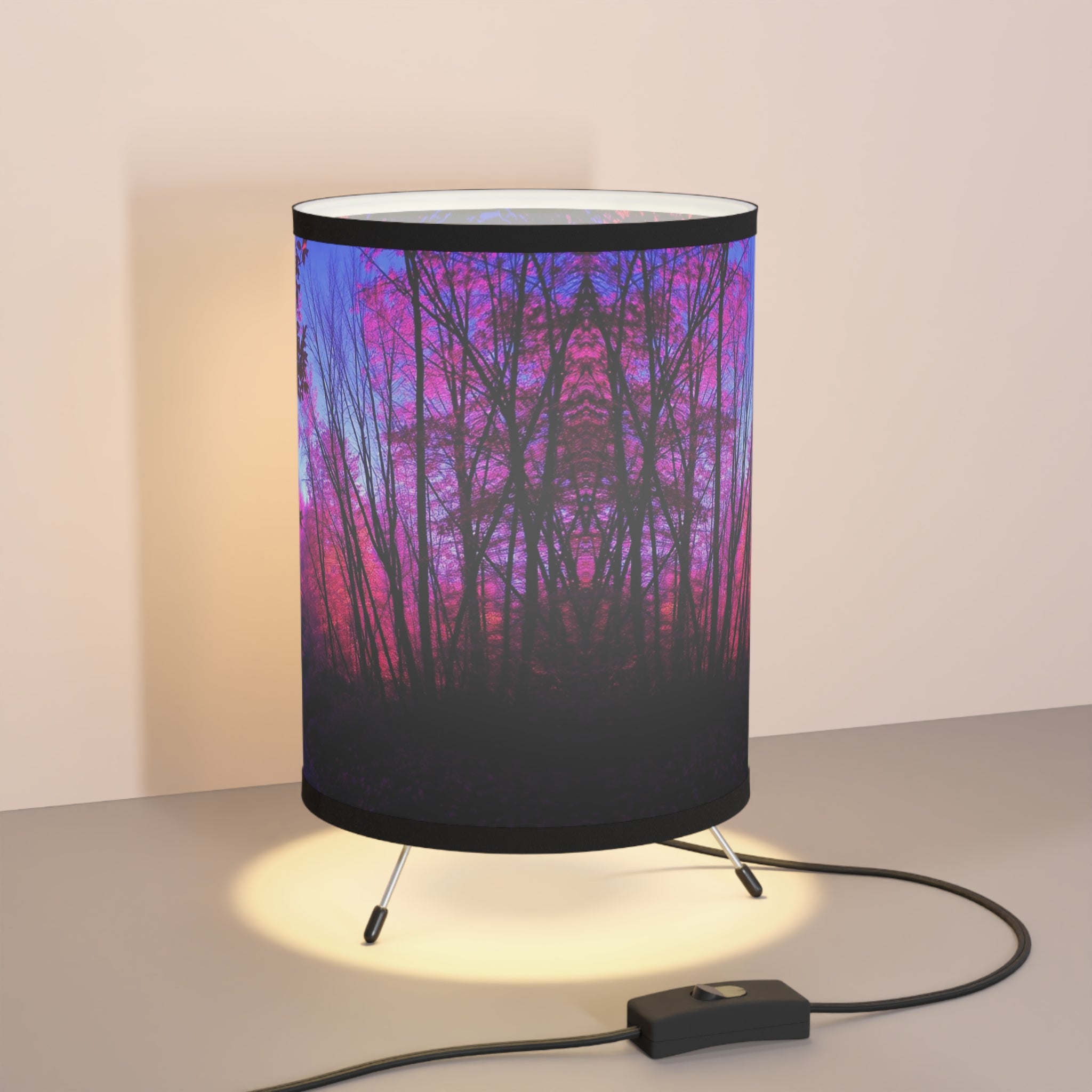 An autumn scene Lamp, Desk Lamp for Bedroom, Living Room, Modern Style, Floral Bedside Lamp, Home Decor