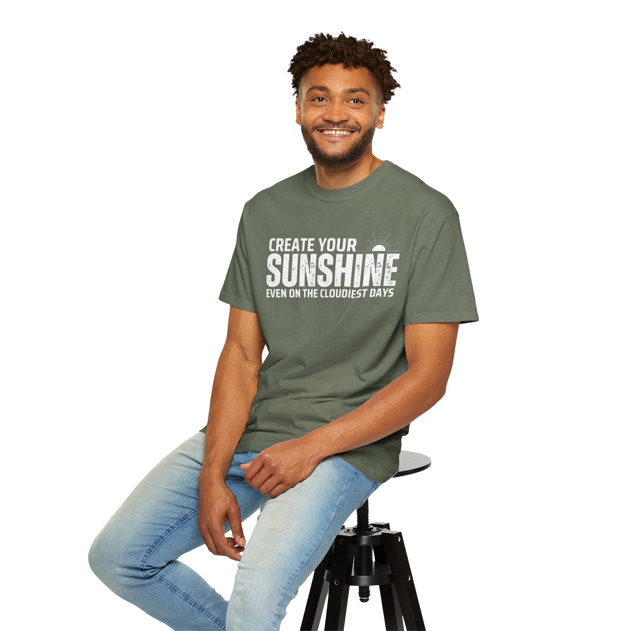 Create Your Own Sunshine, Even on The Cloudiest Days, Graphic Design Unisex T-shirt, Casual Cotton Outwear, Gift for Him- Gift for Her, Stylish Tee, Cool Shirt, Trendy Apparel, Comfortable Top,