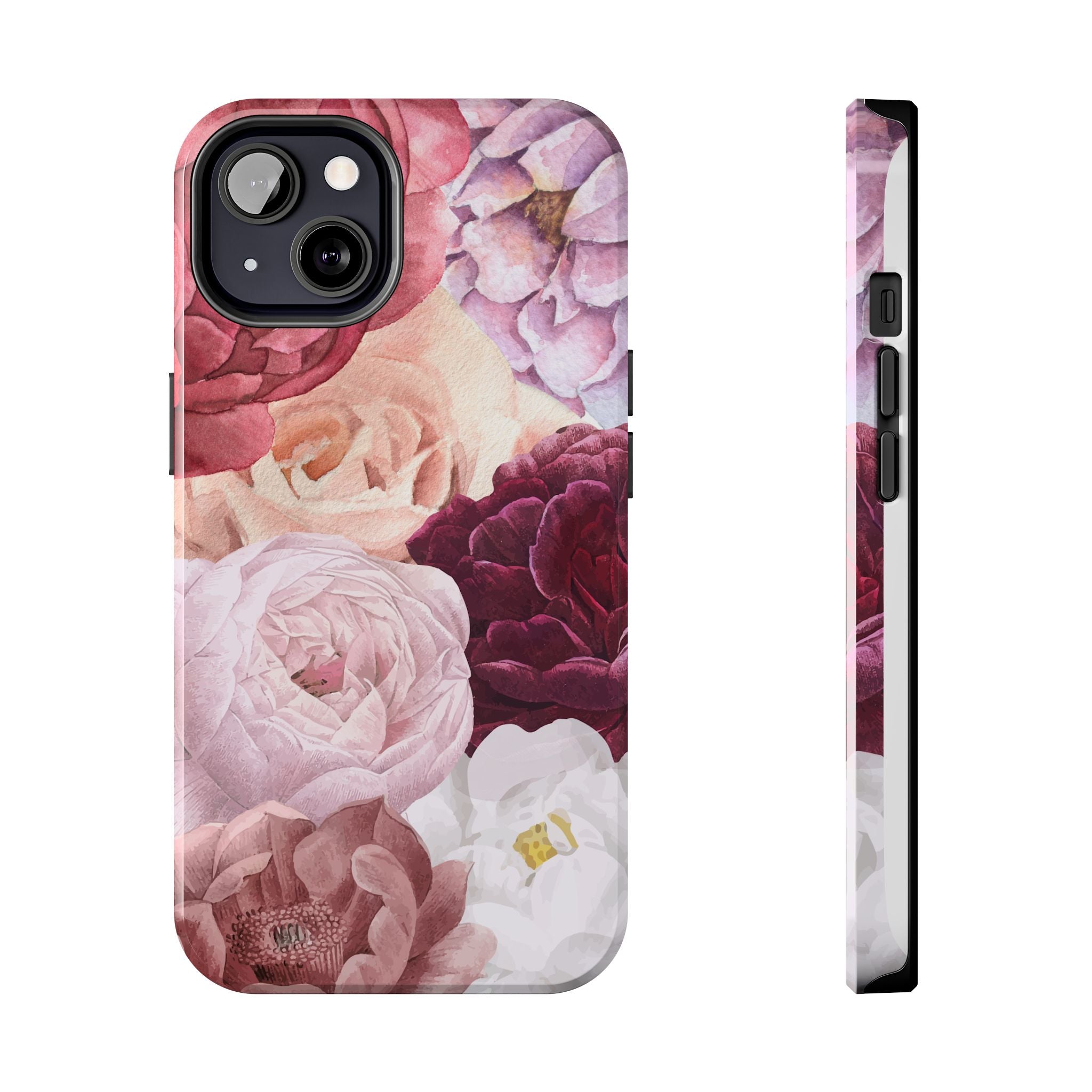 Pink Purple Watercolor Flower, Elegant Phone Cases, Stylish Phone Covers, Chic Phone Protectors, Fashionable Case for Her, Trendy Smartphone Accessories