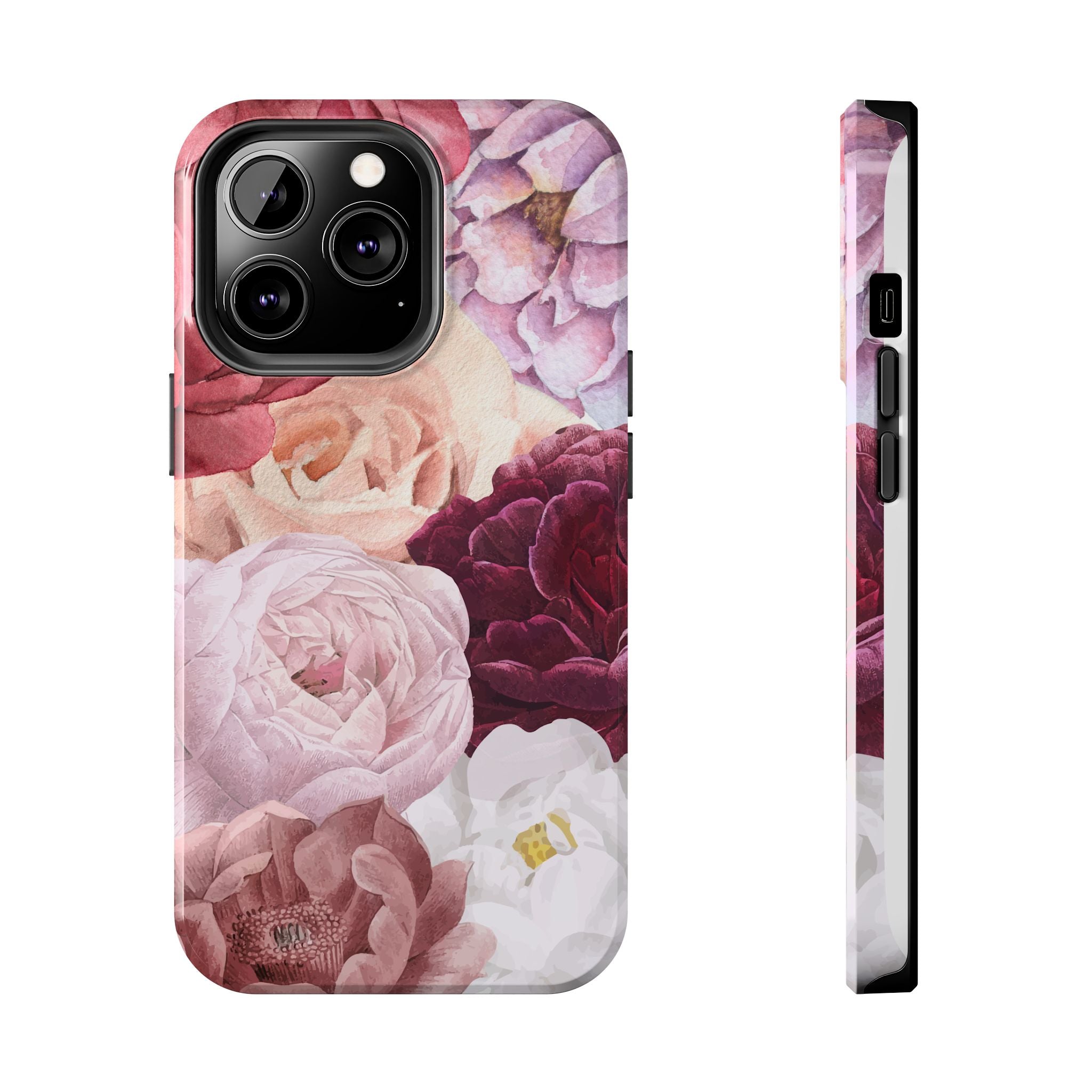 Pink Purple Watercolor Flower, Elegant Phone Cases, Stylish Phone Covers, Chic Phone Protectors, Fashionable Case for Her, Trendy Smartphone Accessories