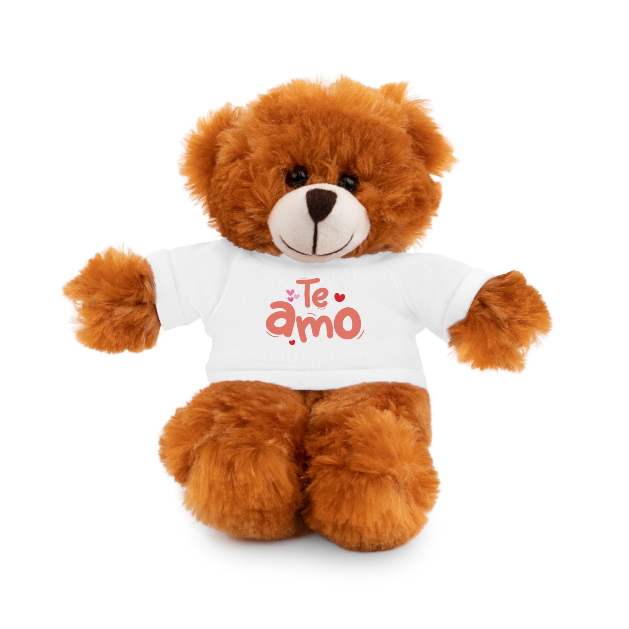 Cute Teddy Bear Plushy, Te Amo, Stuffed Animals Shirt Printed, Suitable for Soft Valentine's Day Gift