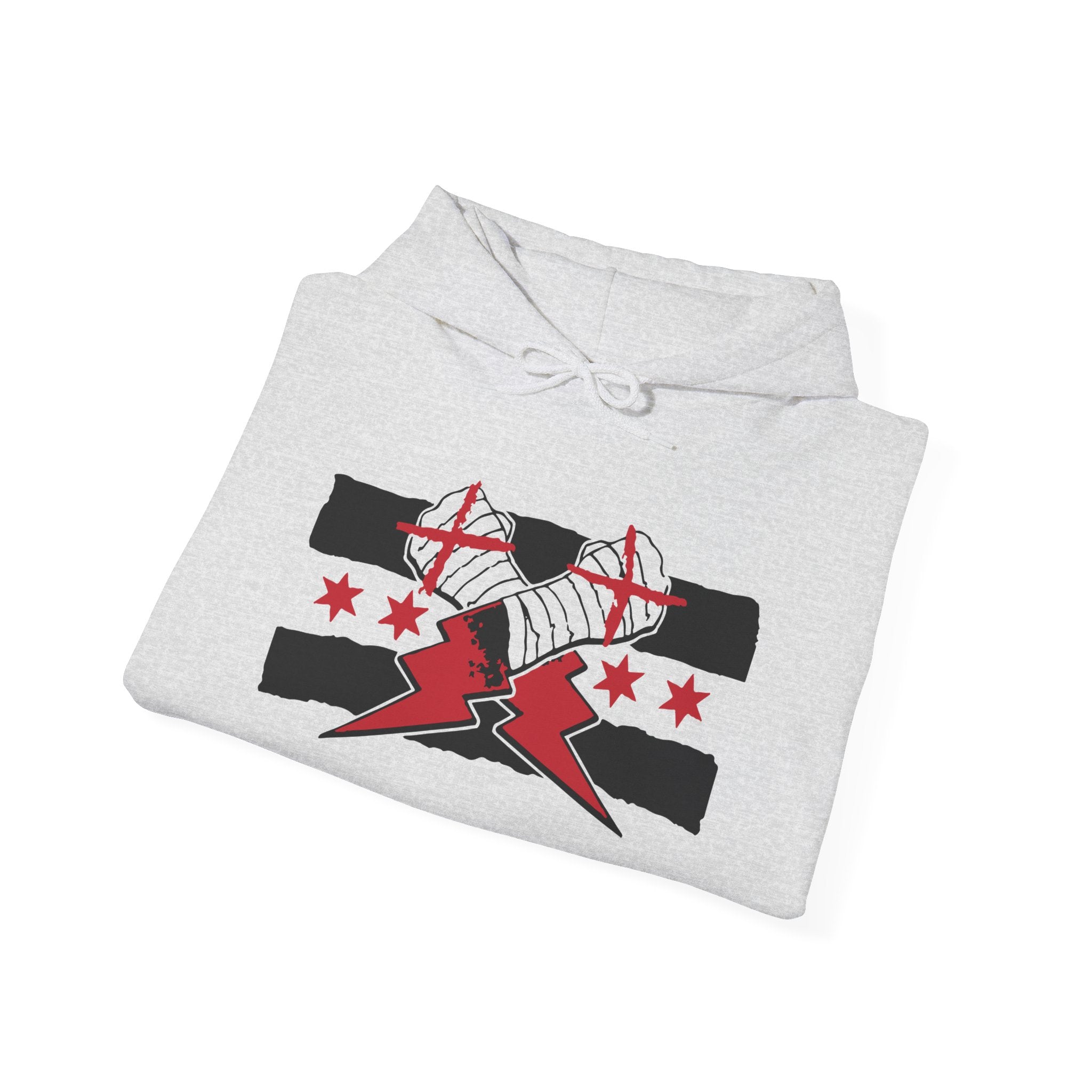 CM Punk Flag Black and Red Design Hoodies, Gift for Her - Gift for Him, Sports Fan Wrestling Unisex Hooded Sweatshirt, Casual Outwear