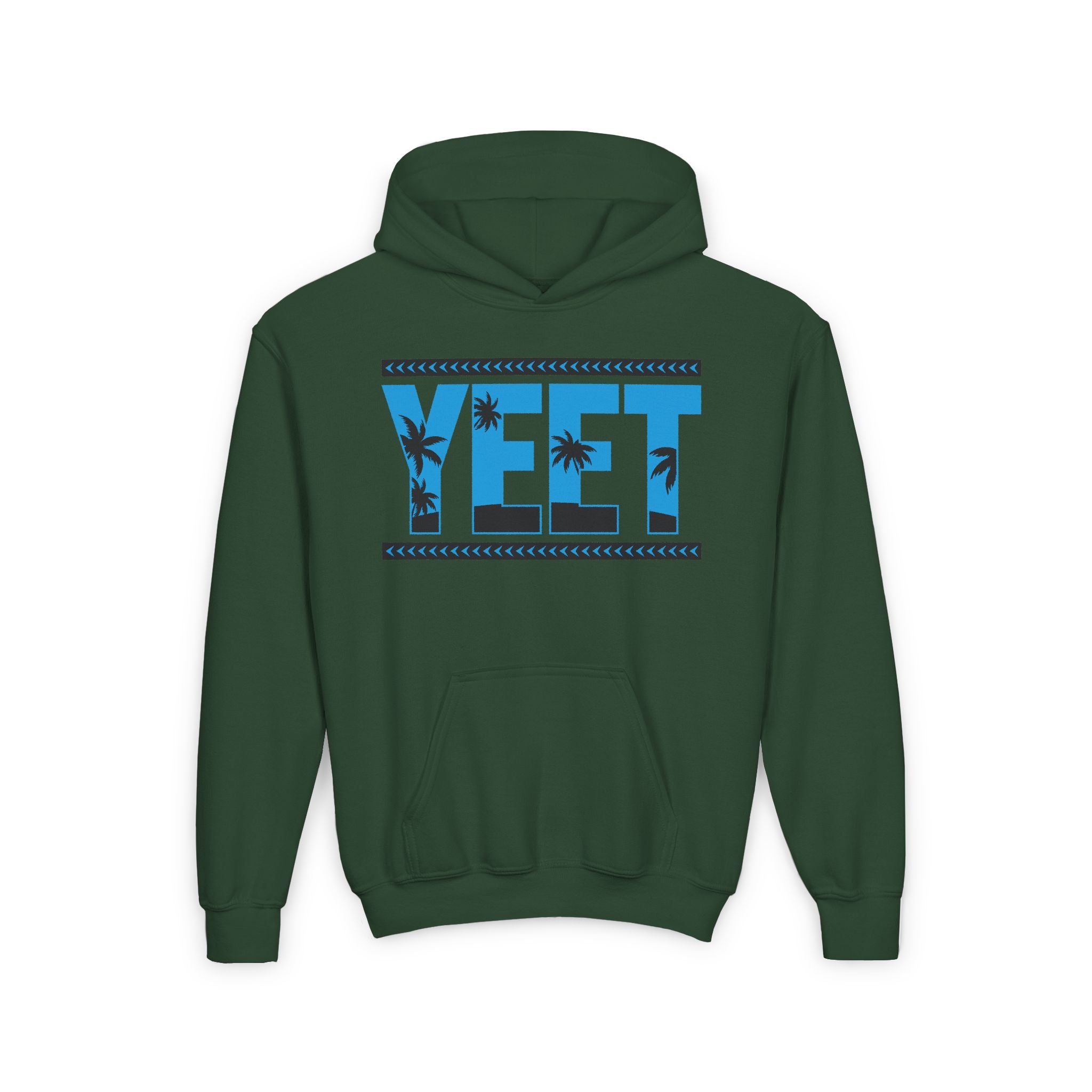 Yeet Two Color Blue Black Shirt Design, Sports Fan Kids Hoodies - Youth Heavy Blend Hooded Sweatshirt, Unisex Wrestling Fan Hoodies, Gift for Her-Him, Casual Outwear