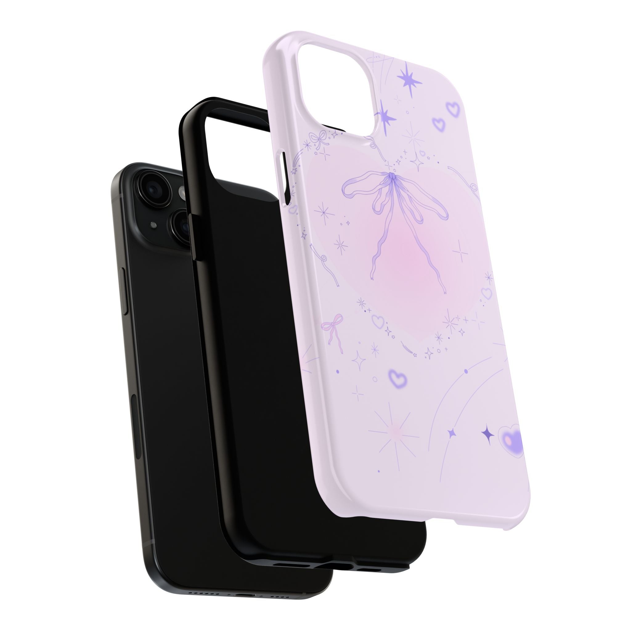 Pink Purple Delicate Fine Line Design, Elegant Phone Cases, Stylish Phone Covers, Chic Phone Protectors, Fashionable Case for Her, Trendy Smartphone Accessories