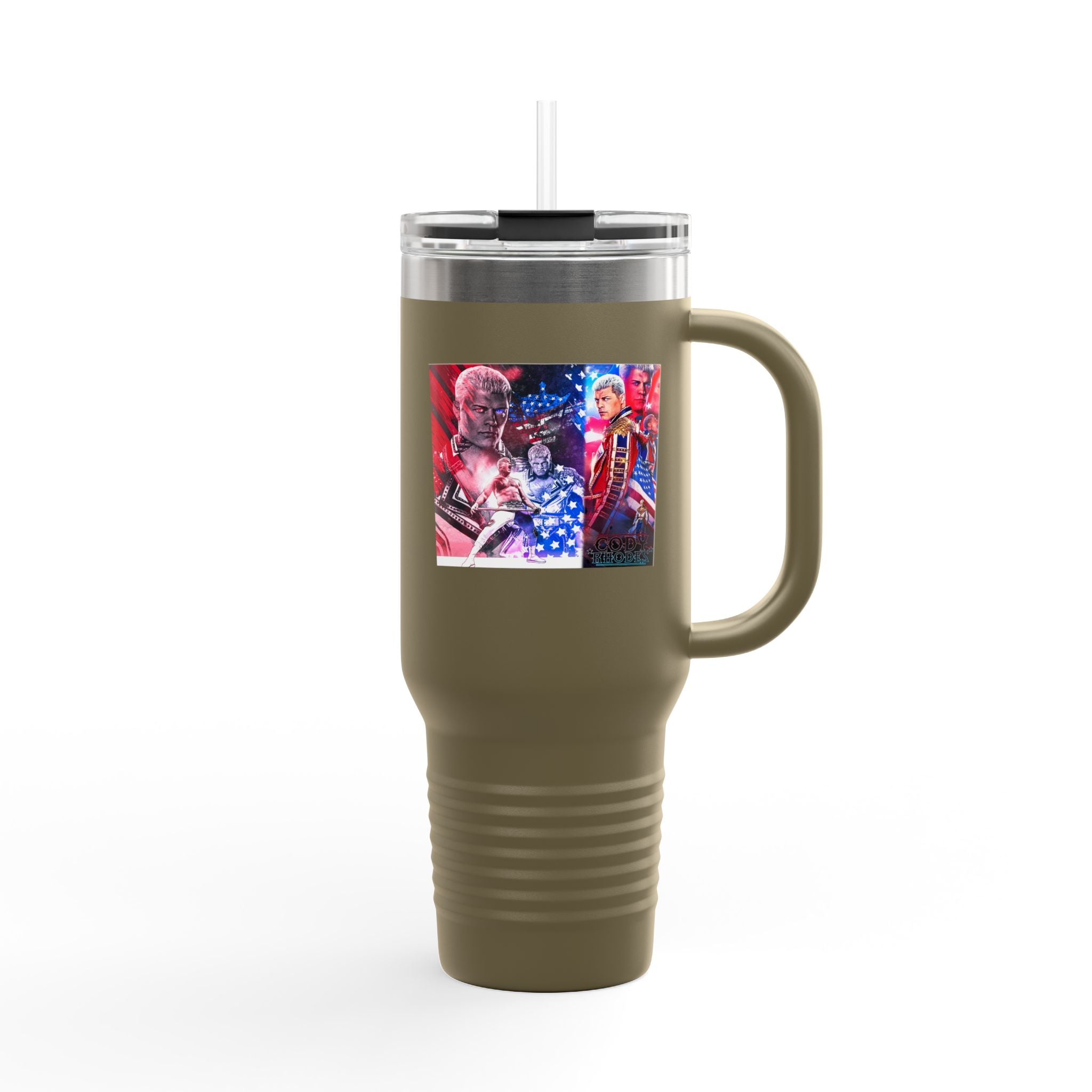 Cody Rhodes Straight Graphic Design,  Insulated Travel Mug, Gift for Her Gift for Him - 40oz, Gift for Her, Gift for Him