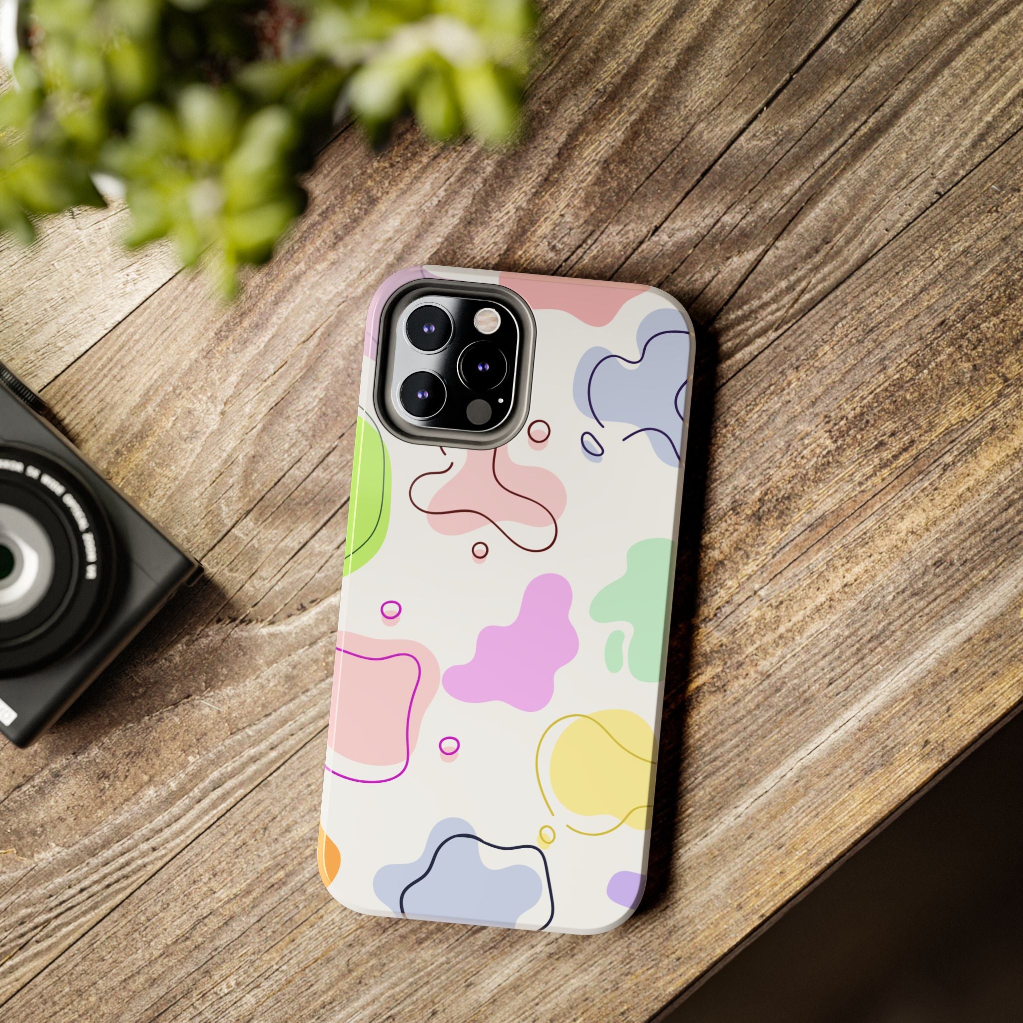 Colorful Pastel Abstract Patern, Elegant Phone Cases, Stylish Phone Covers, Chic Phone Protectors, Fashionable Case for Her, Trendy Smartphone Accessories