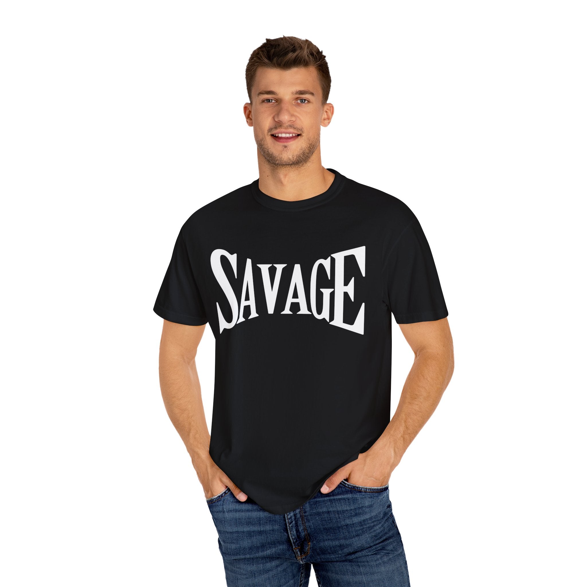 Savage, Graphic Design Unisex T-shirt, Casual Cotton Outwear, Gift for Him- Gift for Her, Stylish Tee, Cool Shirt, Trendy Apparel, Comfortable Top,