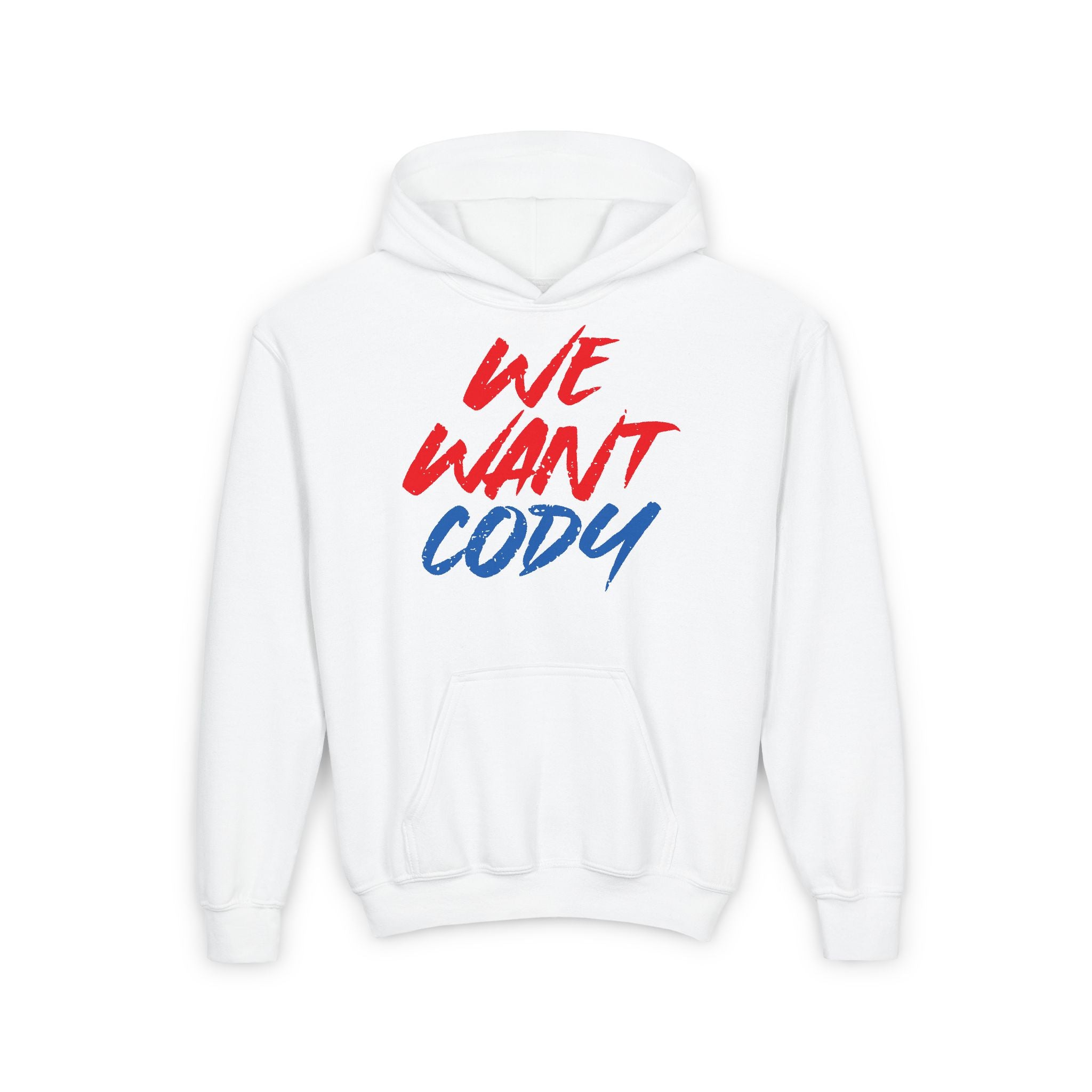 We Want Cody Graphic Design, Sports Fan Kids Hoodies - Youth Heavy Blend Hooded Sweatshirt, Unisex Wrestling Fan Hoodies, Gift for Her-Him, Casual Outwear