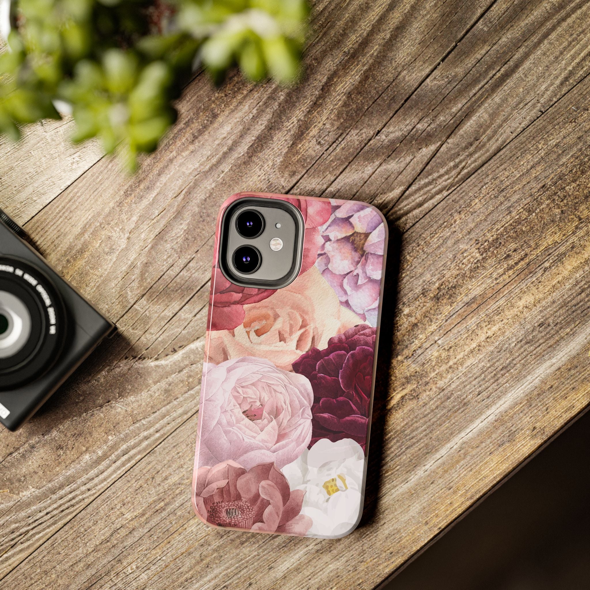 Pink Purple Watercolor Flower, Elegant Phone Cases, Stylish Phone Covers, Chic Phone Protectors, Fashionable Case for Her, Trendy Smartphone Accessories