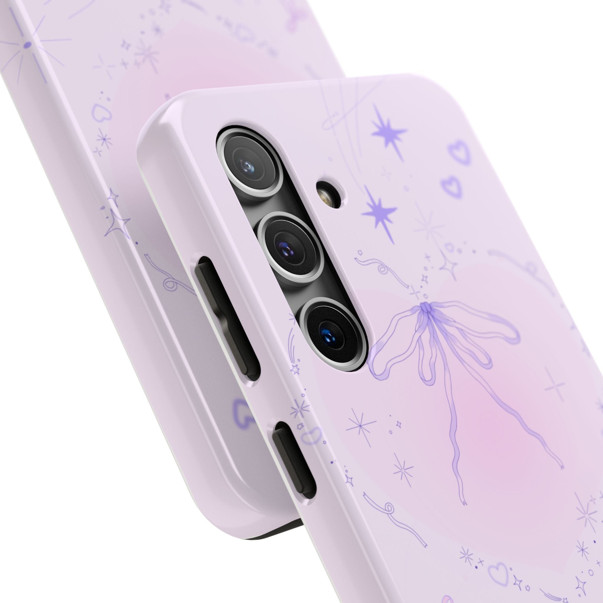 Pink Purple Delicate Fine Line Design, Elegant Phone Cases, Stylish Phone Covers, Chic Phone Protectors, Fashionable Case for Her, Trendy Smartphone Accessories