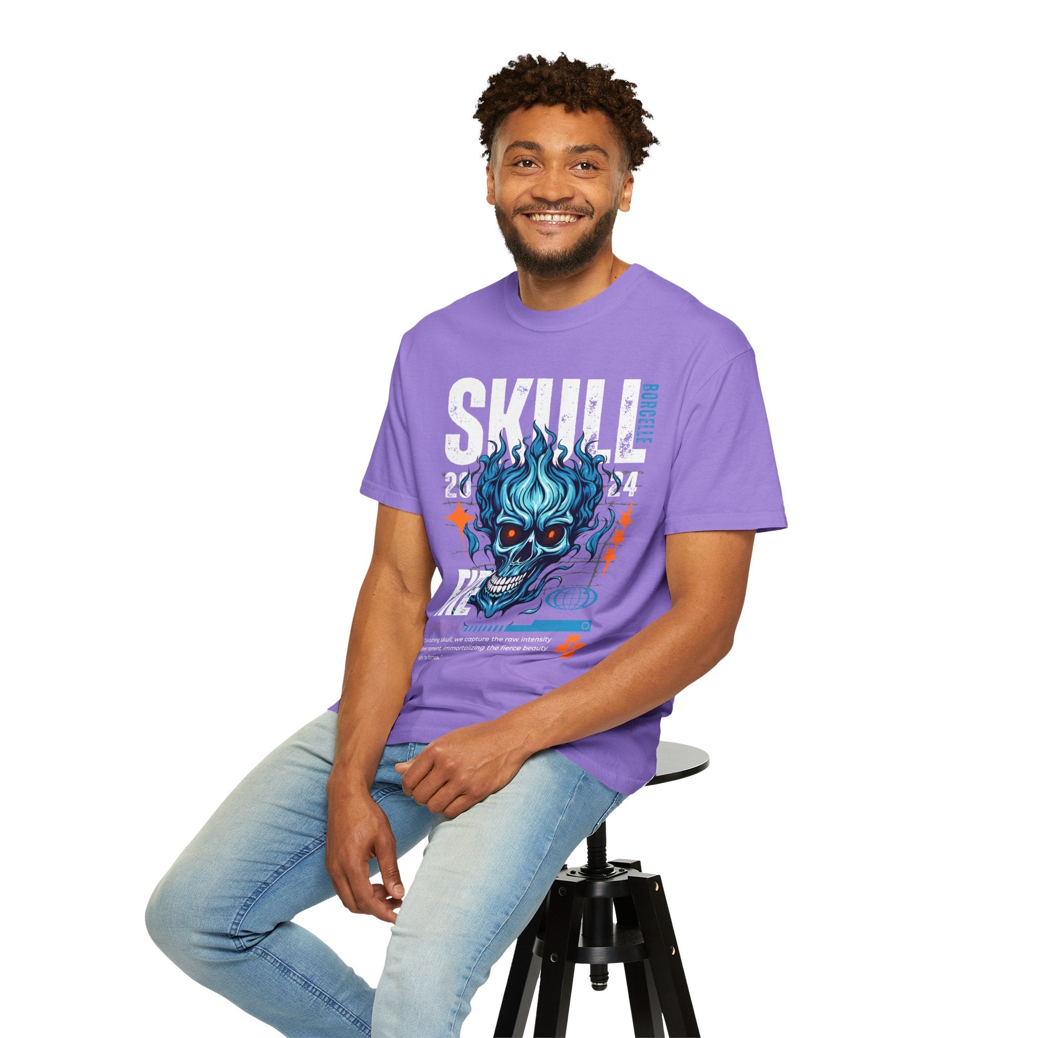 Skull Fire, Graphic Design Unisex T-shirt, Casual Cotton Outwear, Gift for Him- Gift for Her, Stylish Tee, Cool Shirt, Trendy Apparel, Comfortable Top,