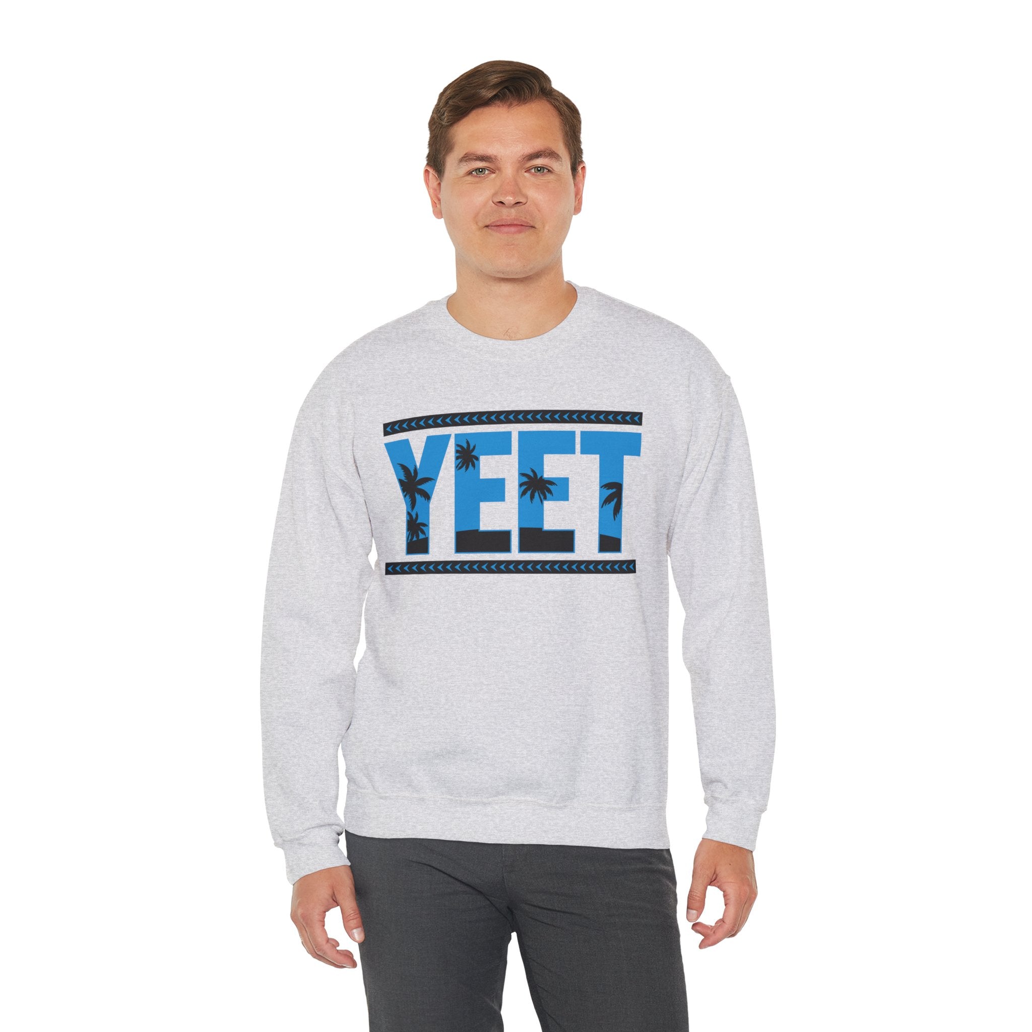 Blue Black Yeet Sweatshirt, Wrestling Fan Unisex Sweatshirt - Gift for Him or Her, Casual Outwear, Heavy Blend Crewneck Sweatshirt