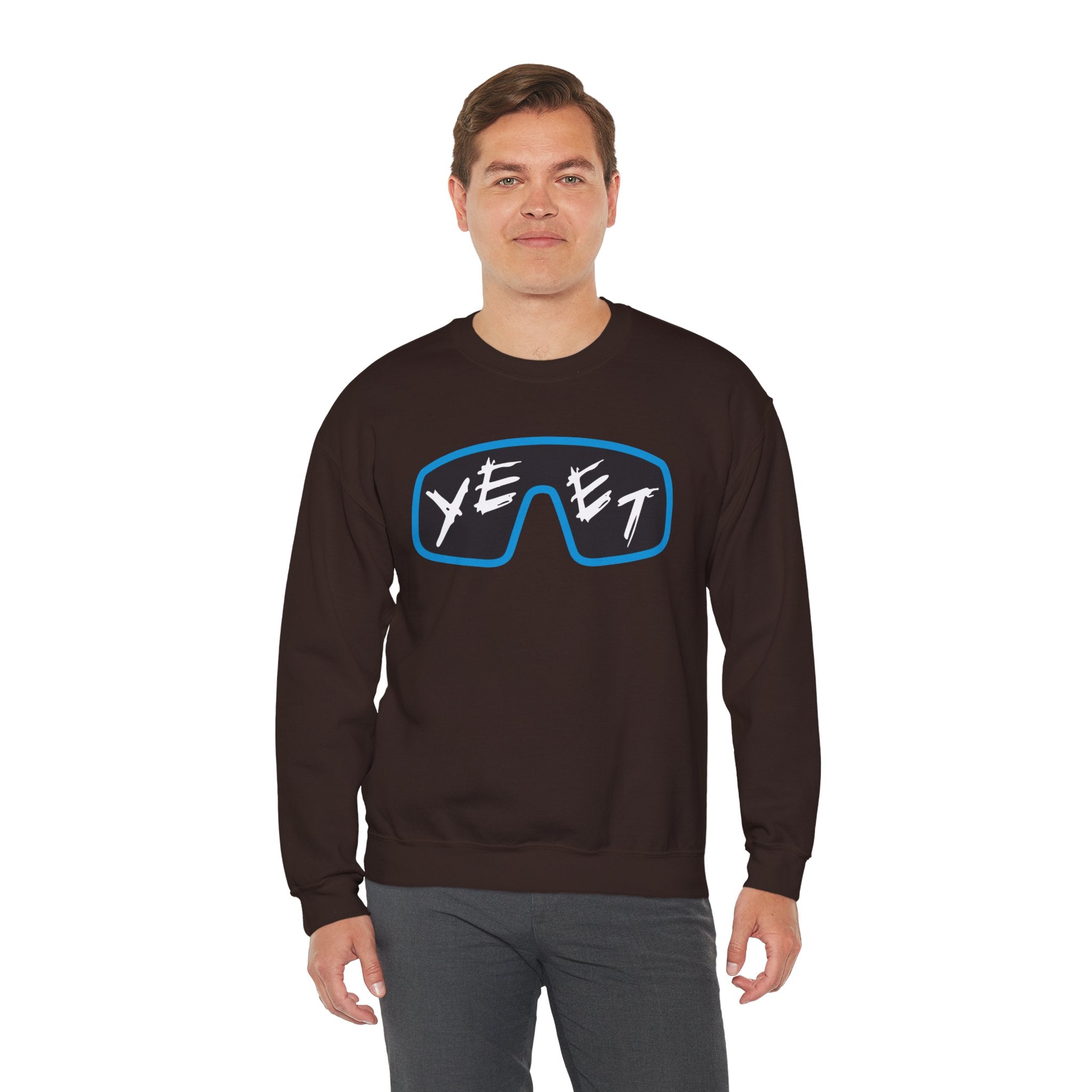 Yeet Glasses Sweatshirt, Wrestling Fan Unisex Sweatshirt - Gift for Him or Her, Casual Outwear, Heavy Blend Crewneck Sweatshirt